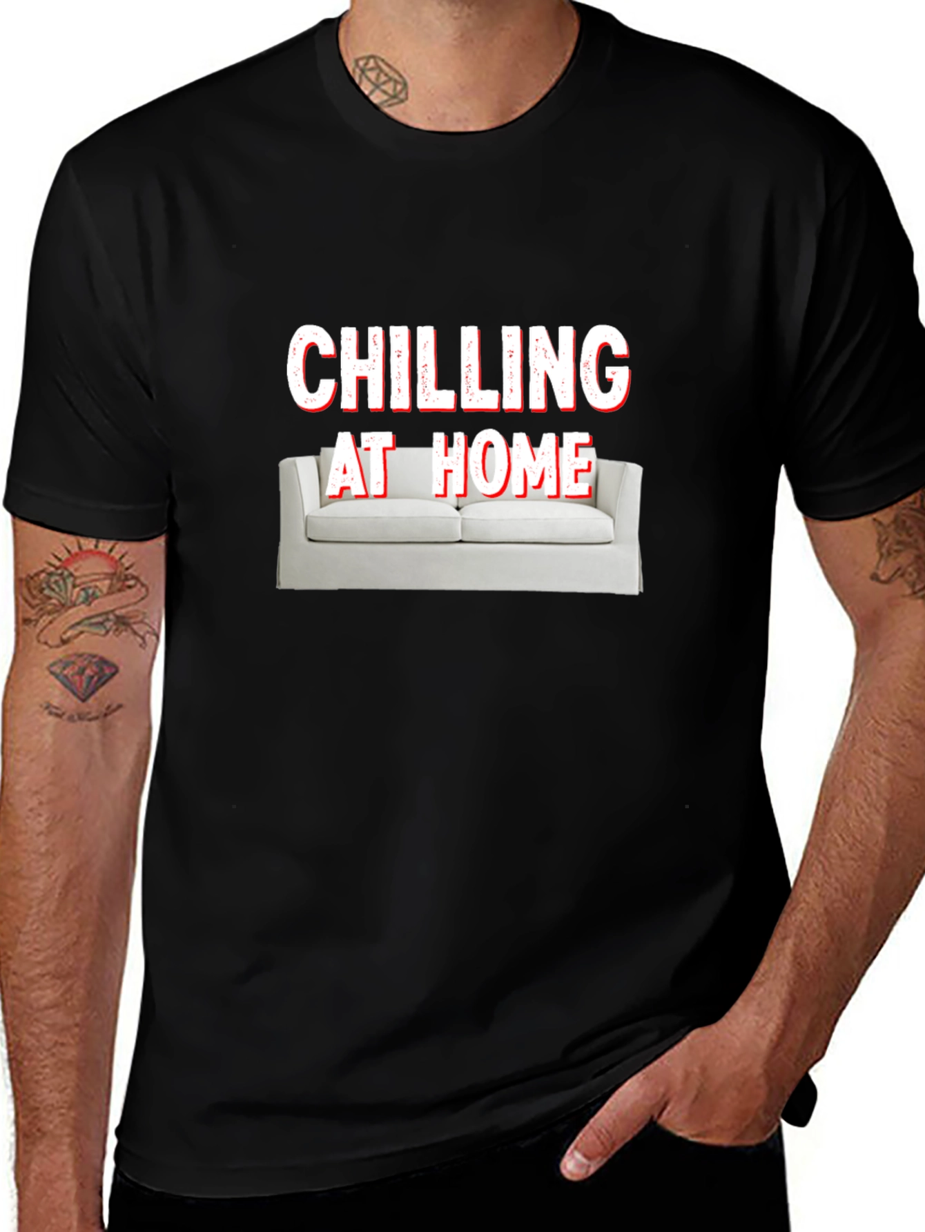 Chilling at Home Graphic Tee - Relaxed Comfort