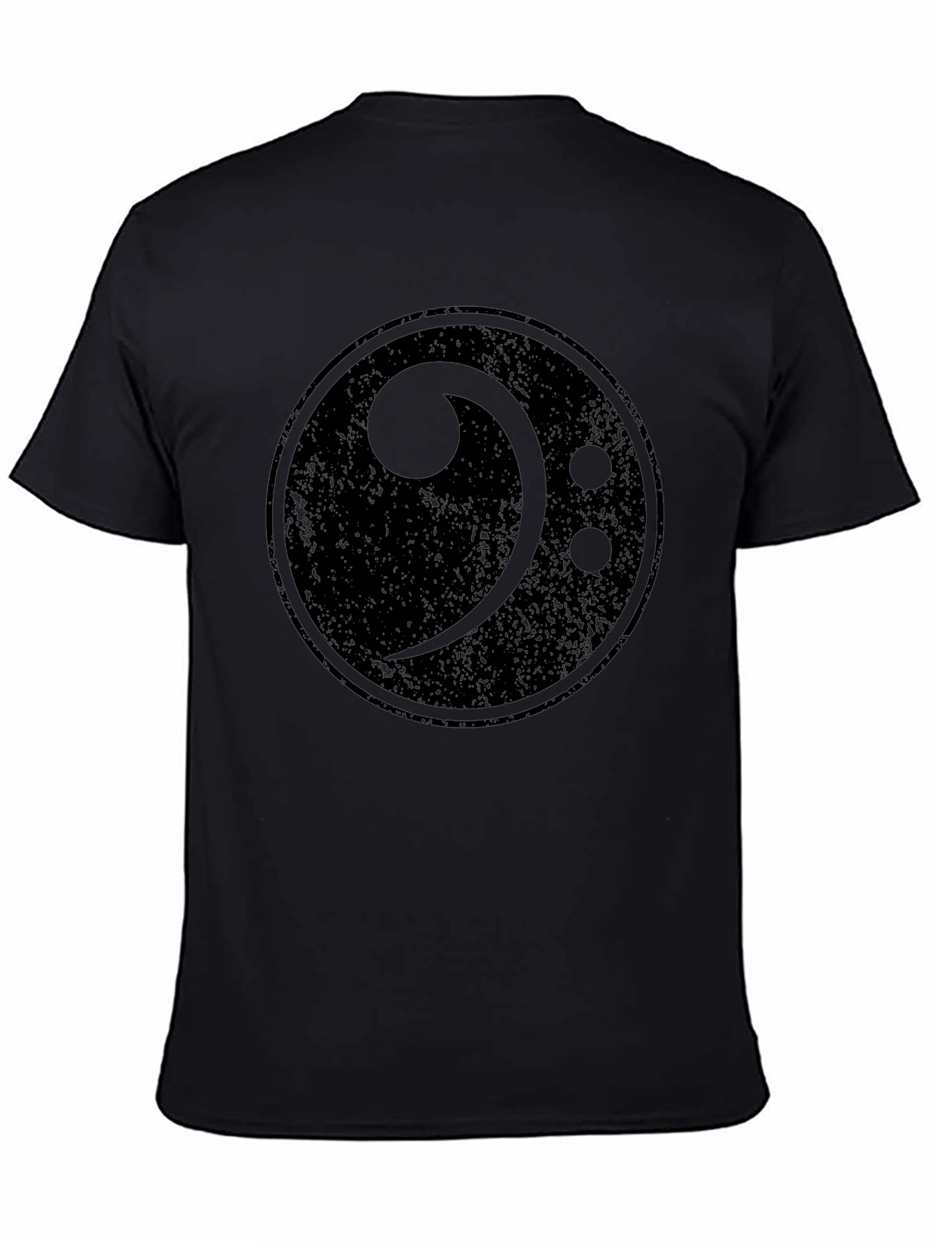 Bass Clef Music T-Shirt - Round Logo Design