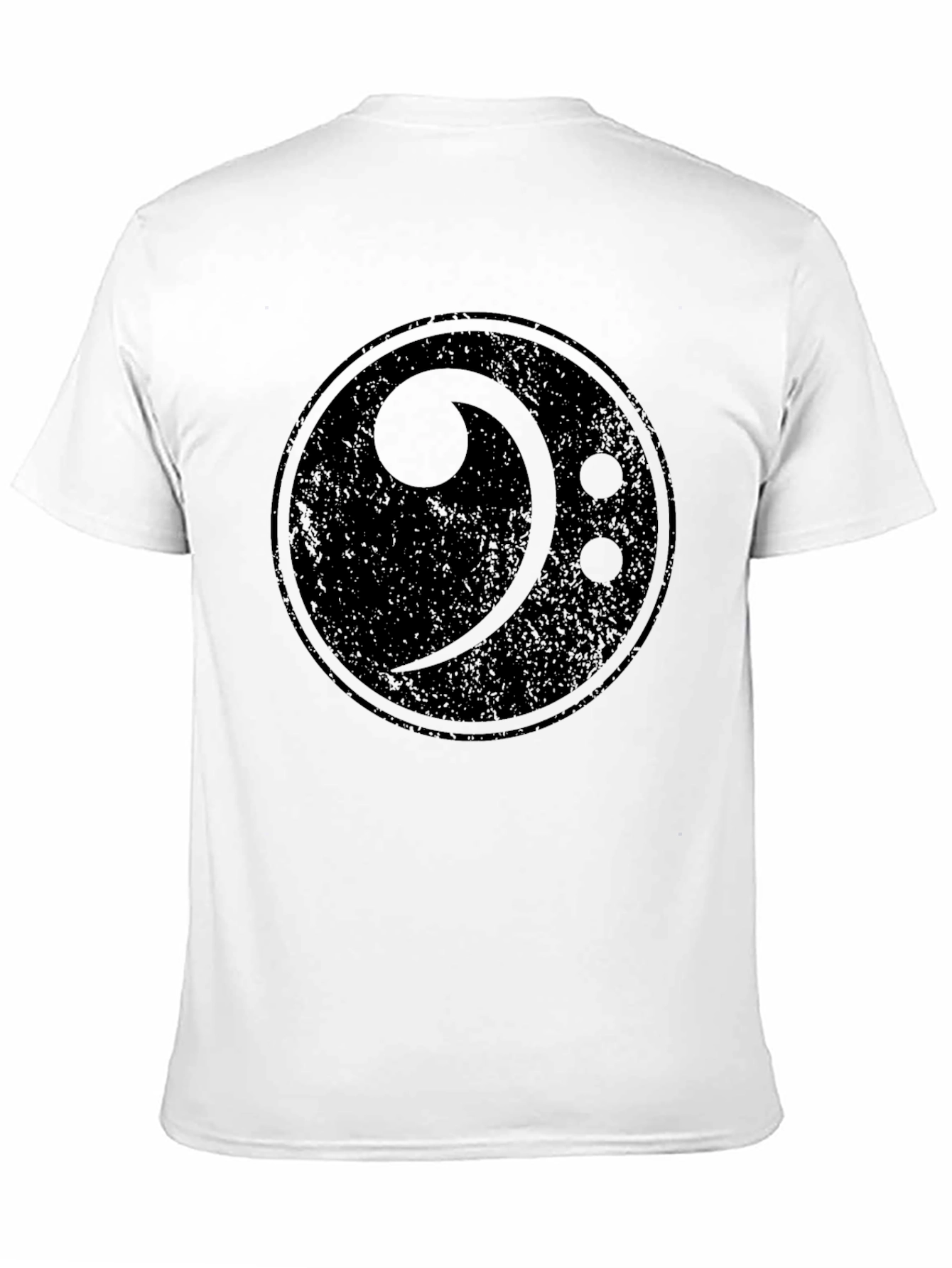Bass Clef Music T-Shirt - Round Logo Design