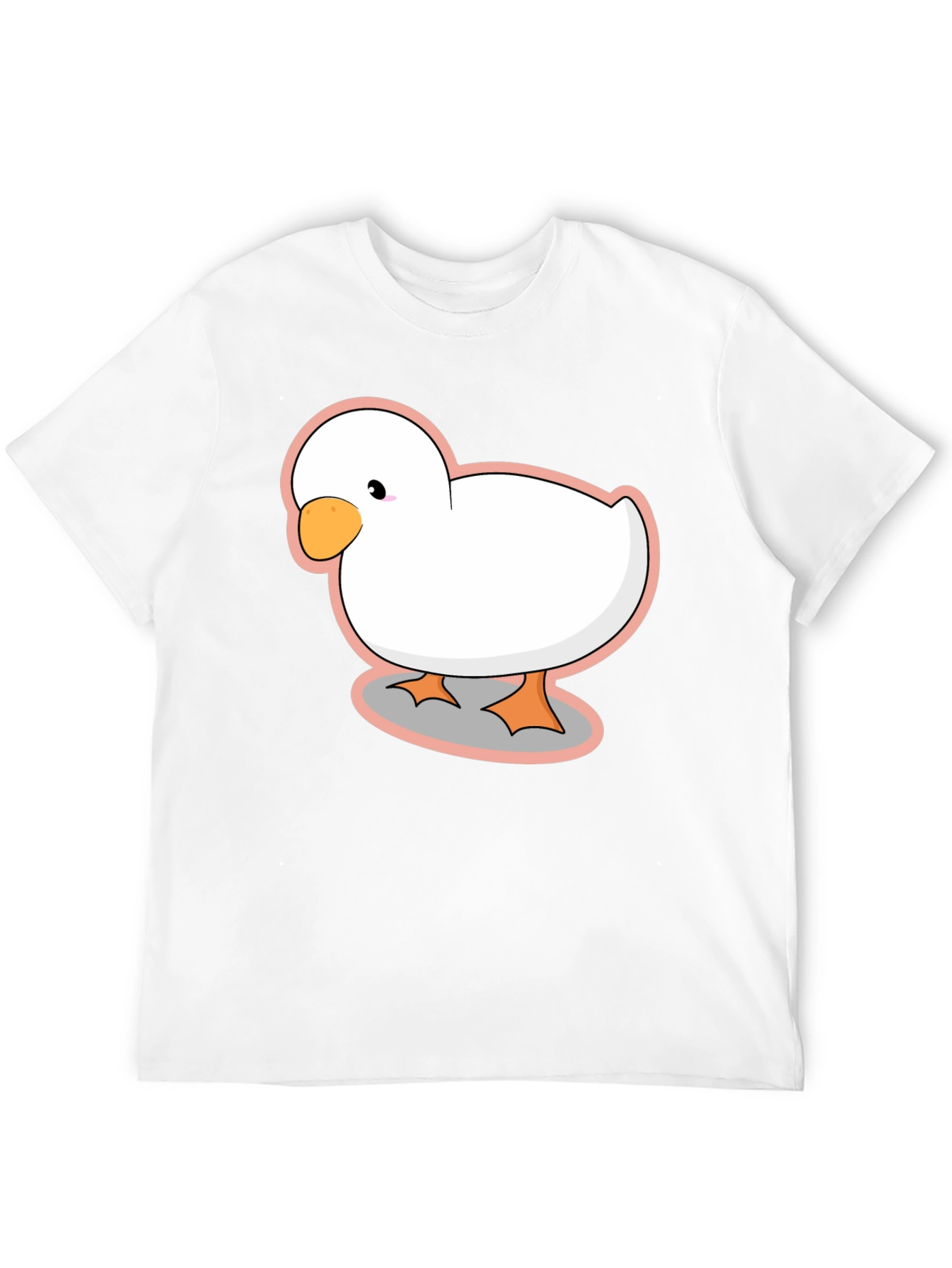 Duck Cartoon Black T-Shirt
