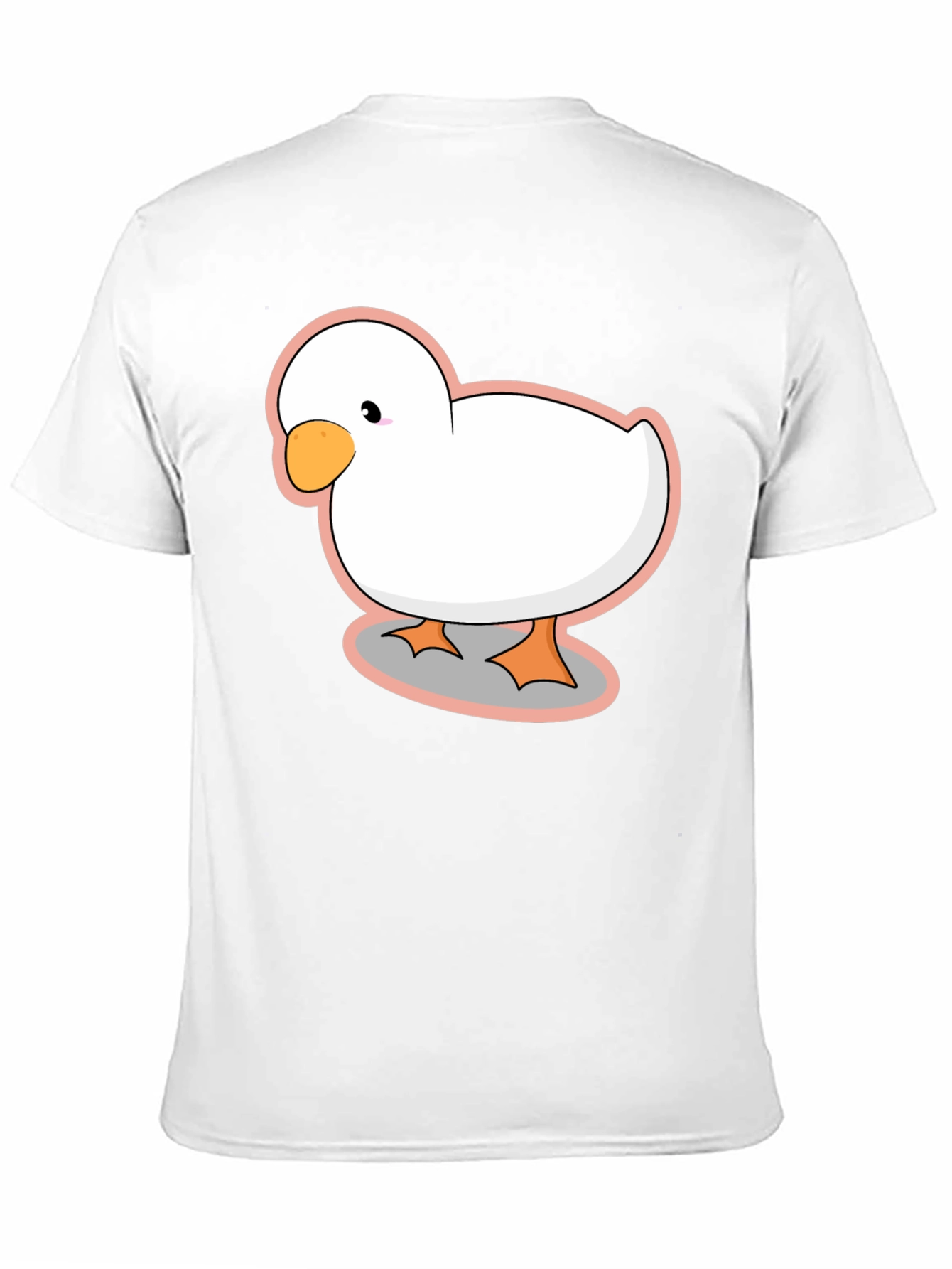 Duck Cartoon Black T-Shirt