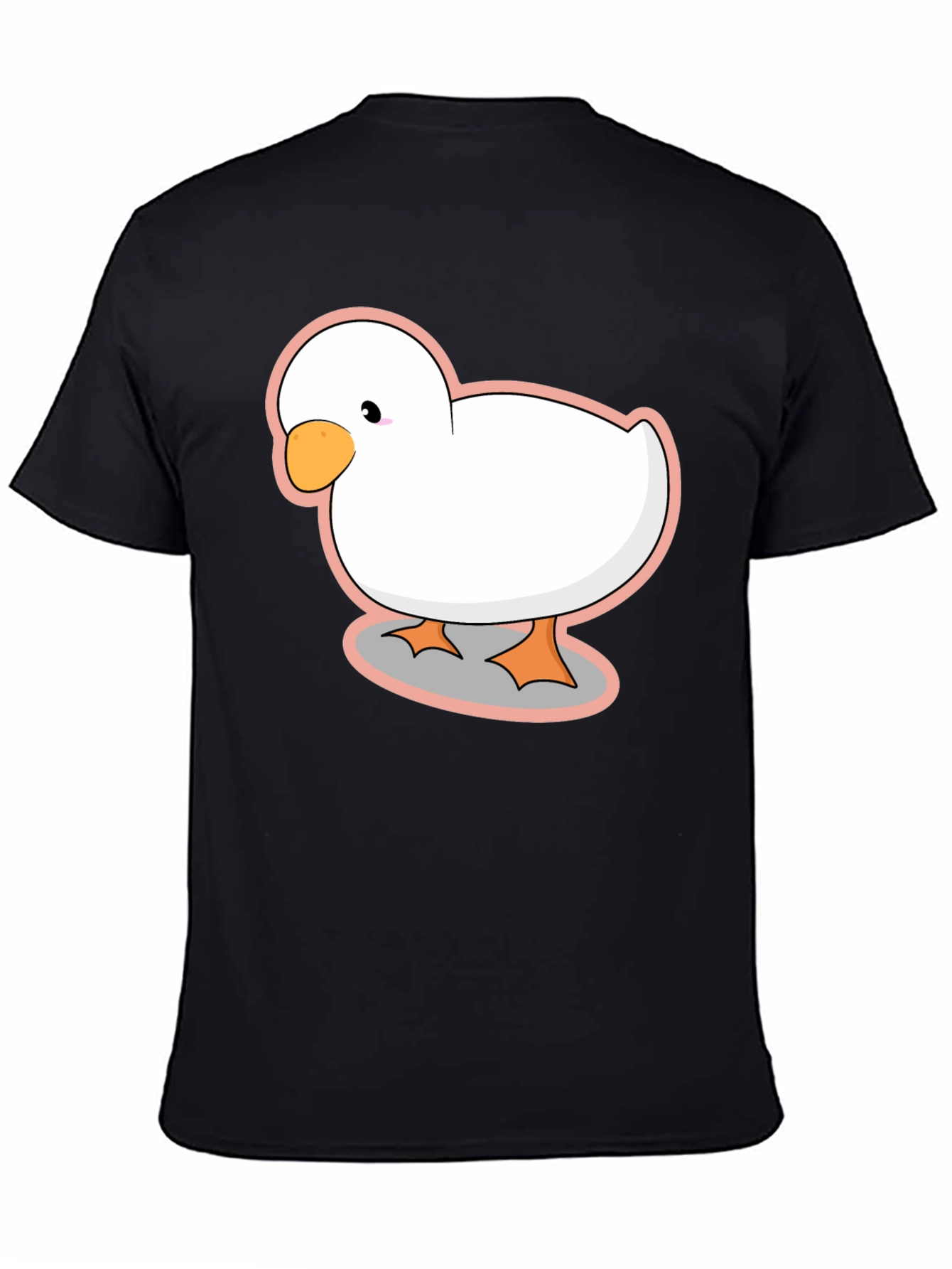 Duck Cartoon Black T-Shirt
