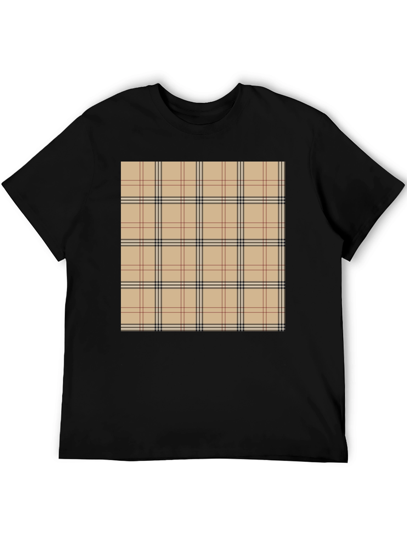 Plaid Patterned Stylish T-Shirt