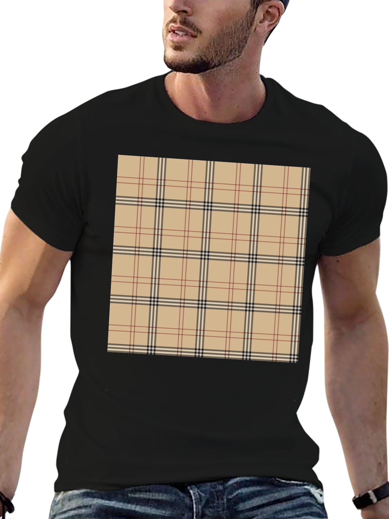 Plaid Patterned Stylish T-Shirt