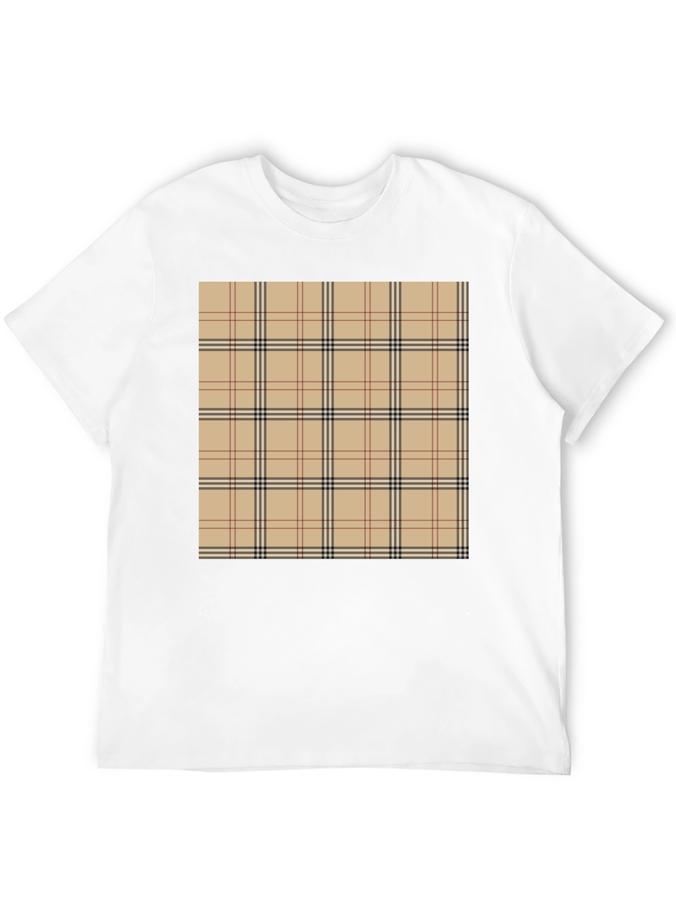Plaid Patterned Stylish T-Shirt