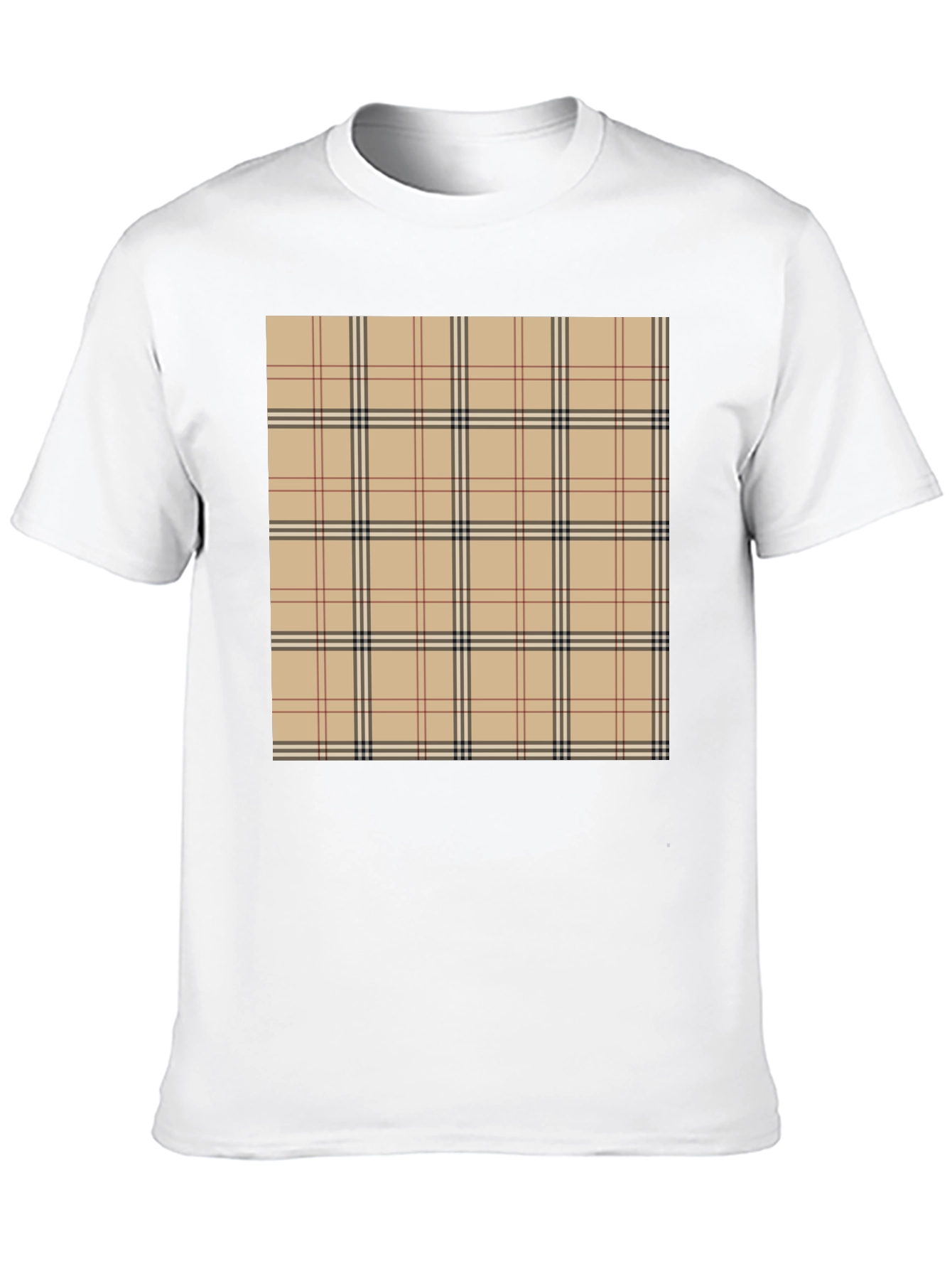 Plaid Patterned Stylish T-Shirt
