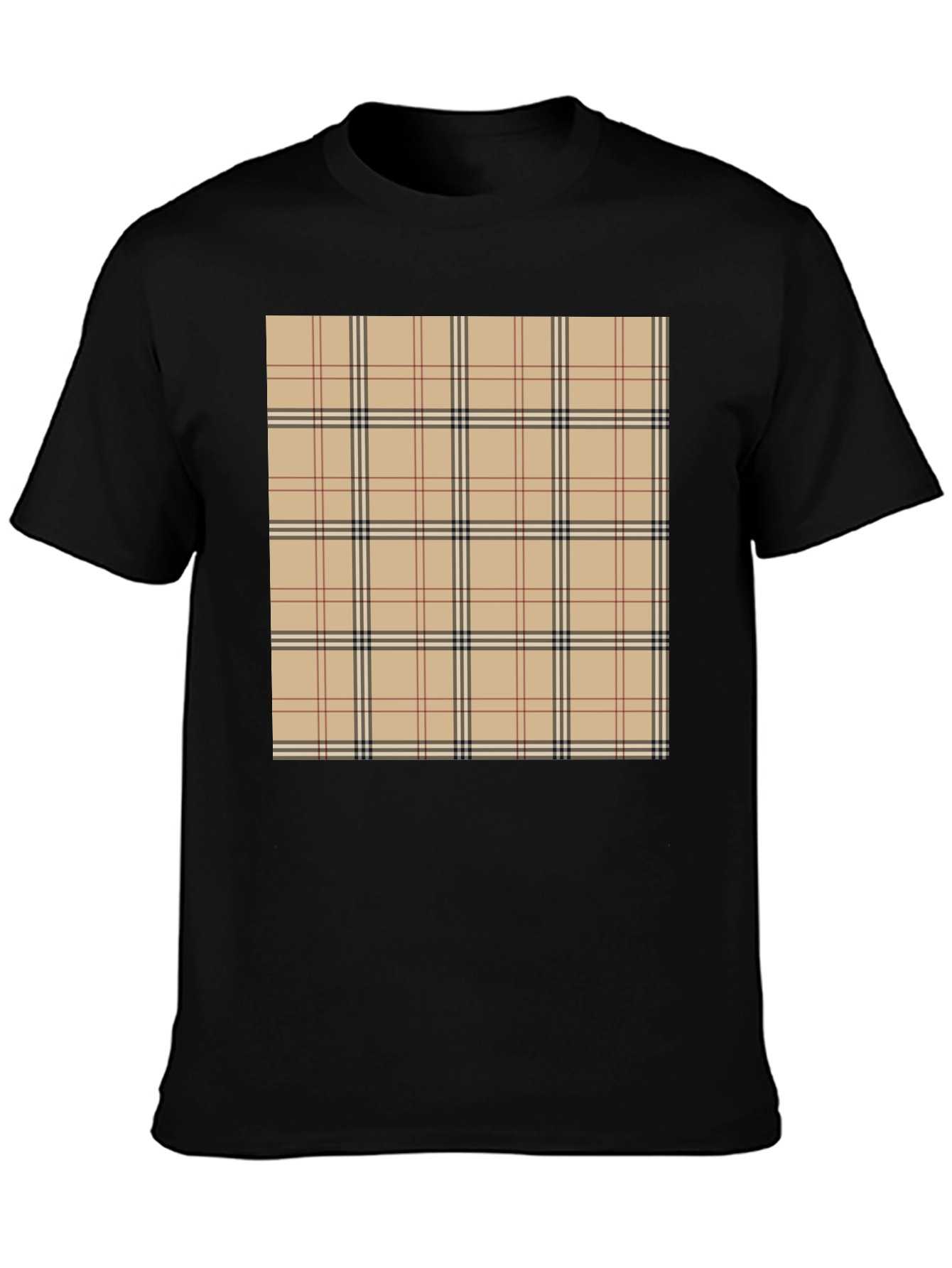 Plaid Patterned Stylish T-Shirt