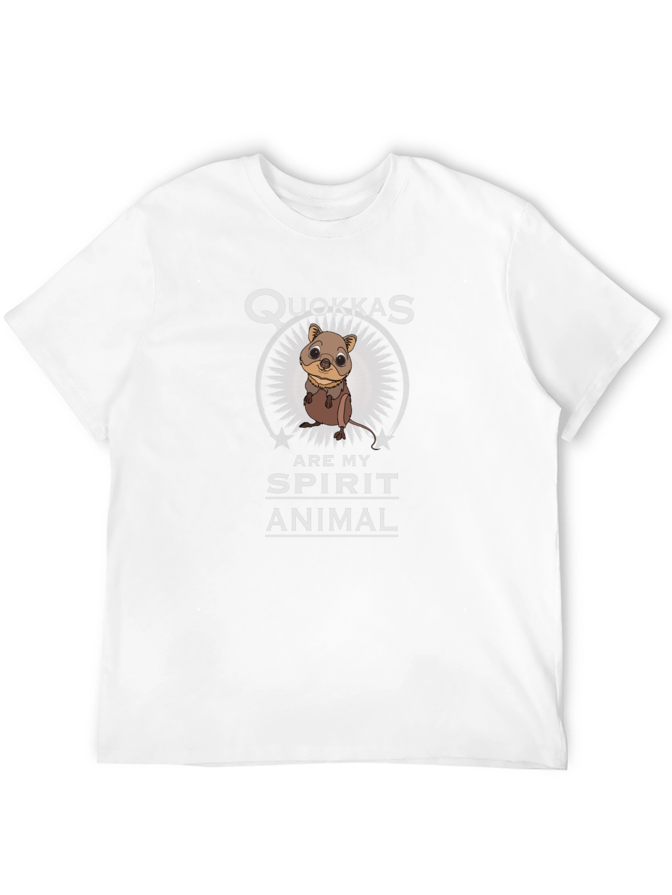 Quokkas Are My Spirit Animal Black Graphic T-Shirt