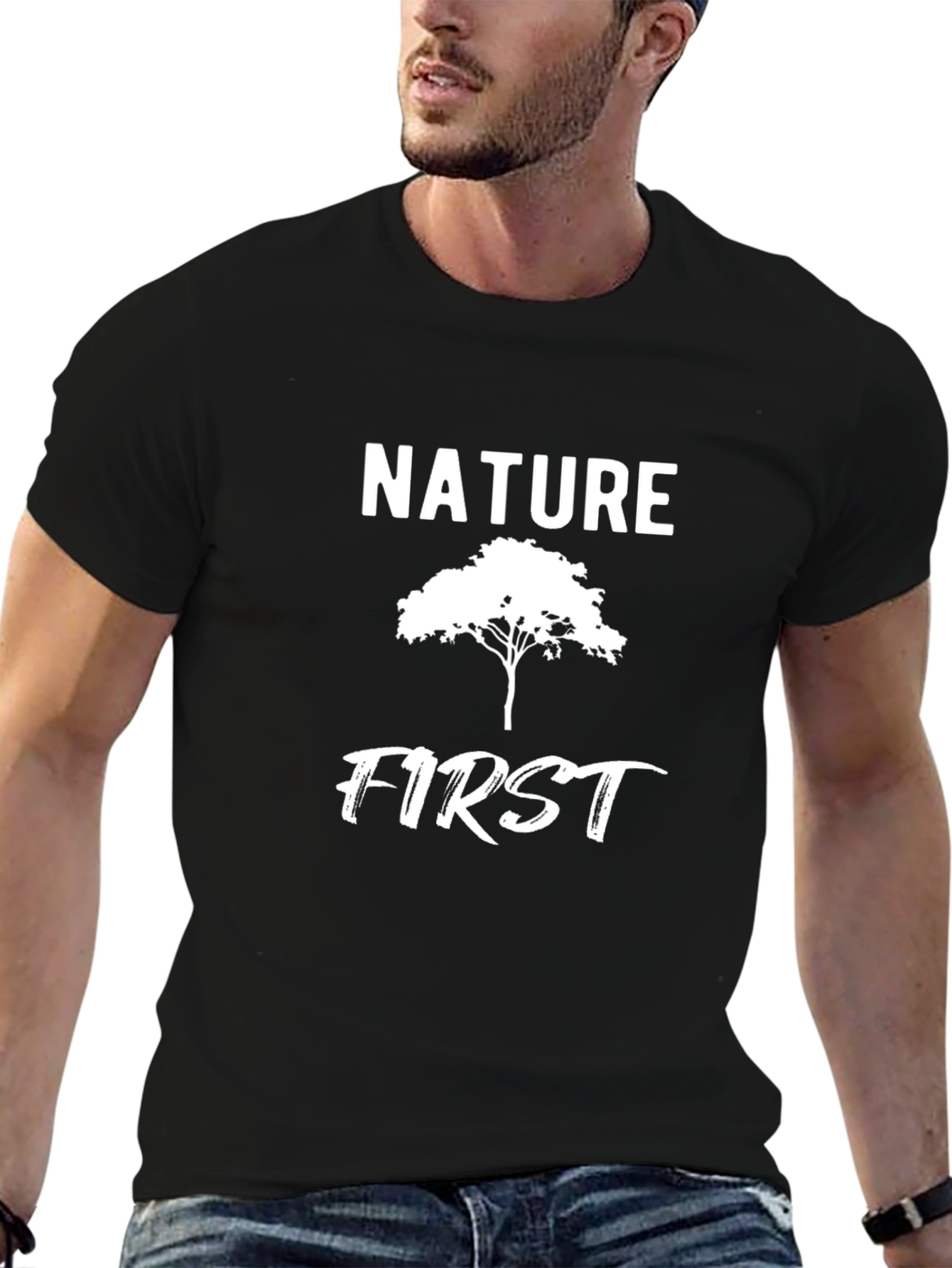 Nature First Graphic T-Shirt - Eco Friendly Tee