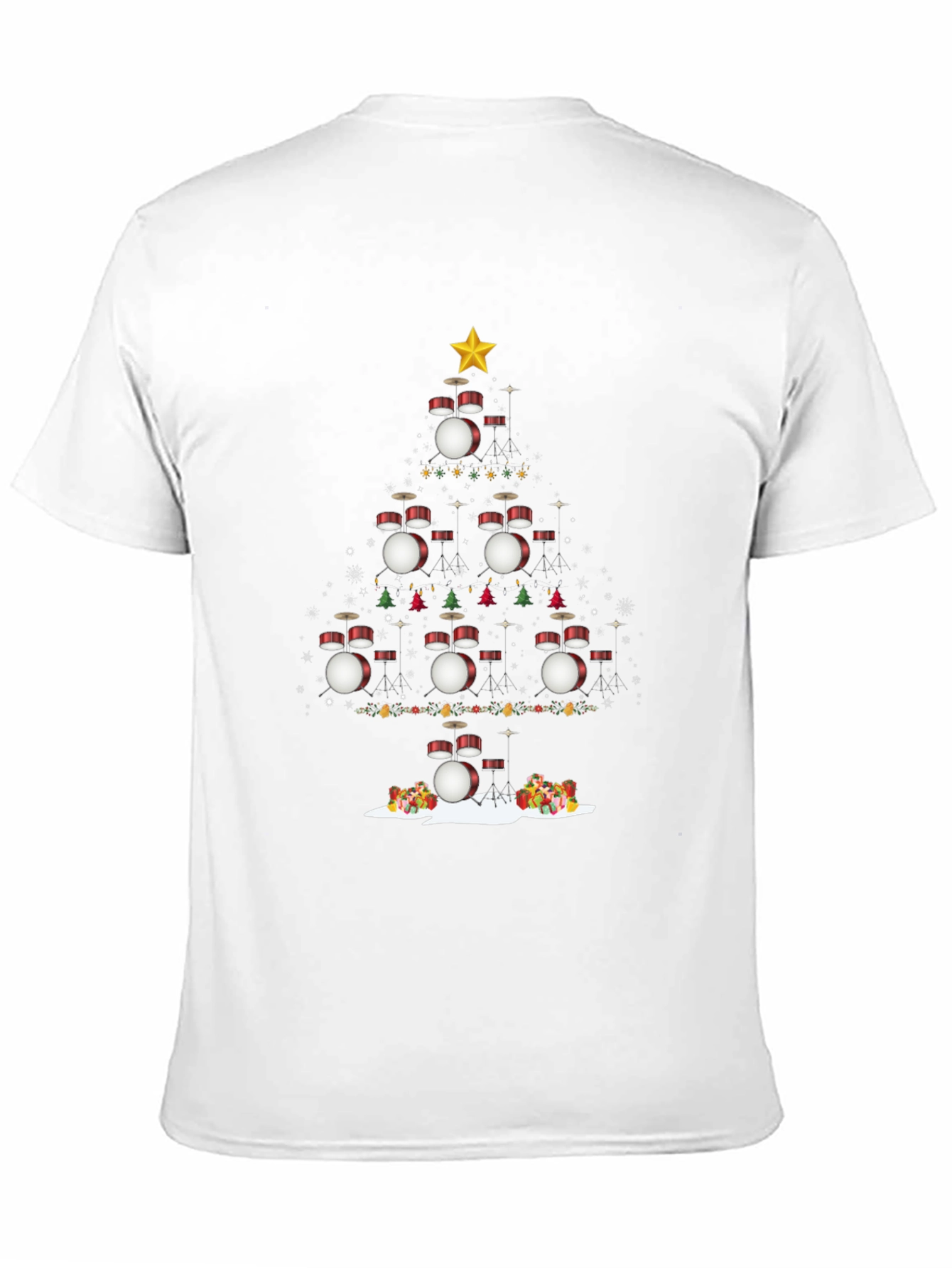 Drum Set Christmas Tree T-Shirt