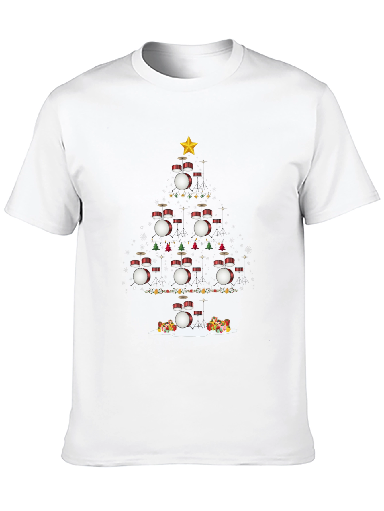 Drum Set Christmas Tree T-Shirt