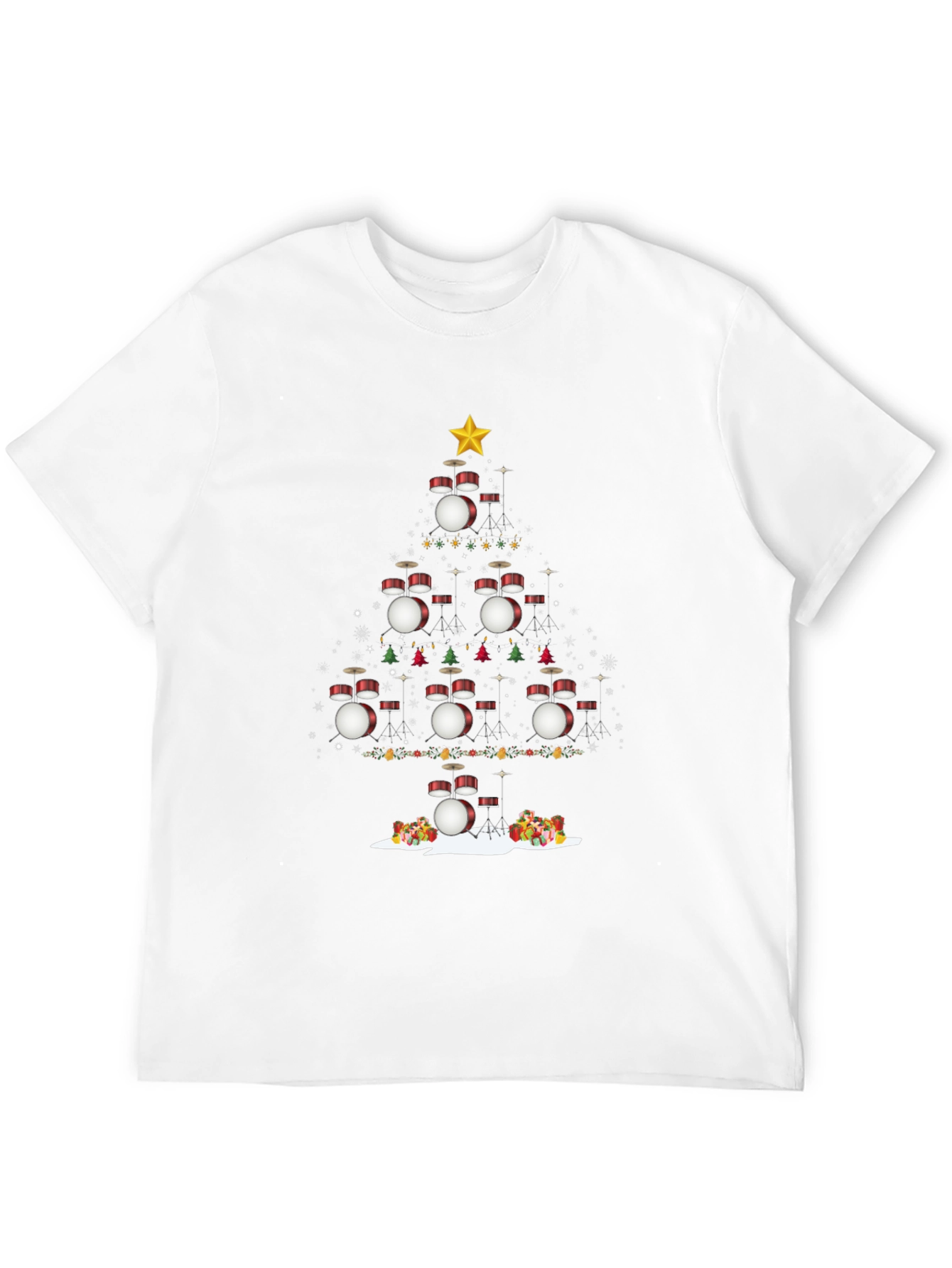 Drum Set Christmas Tree T-Shirt