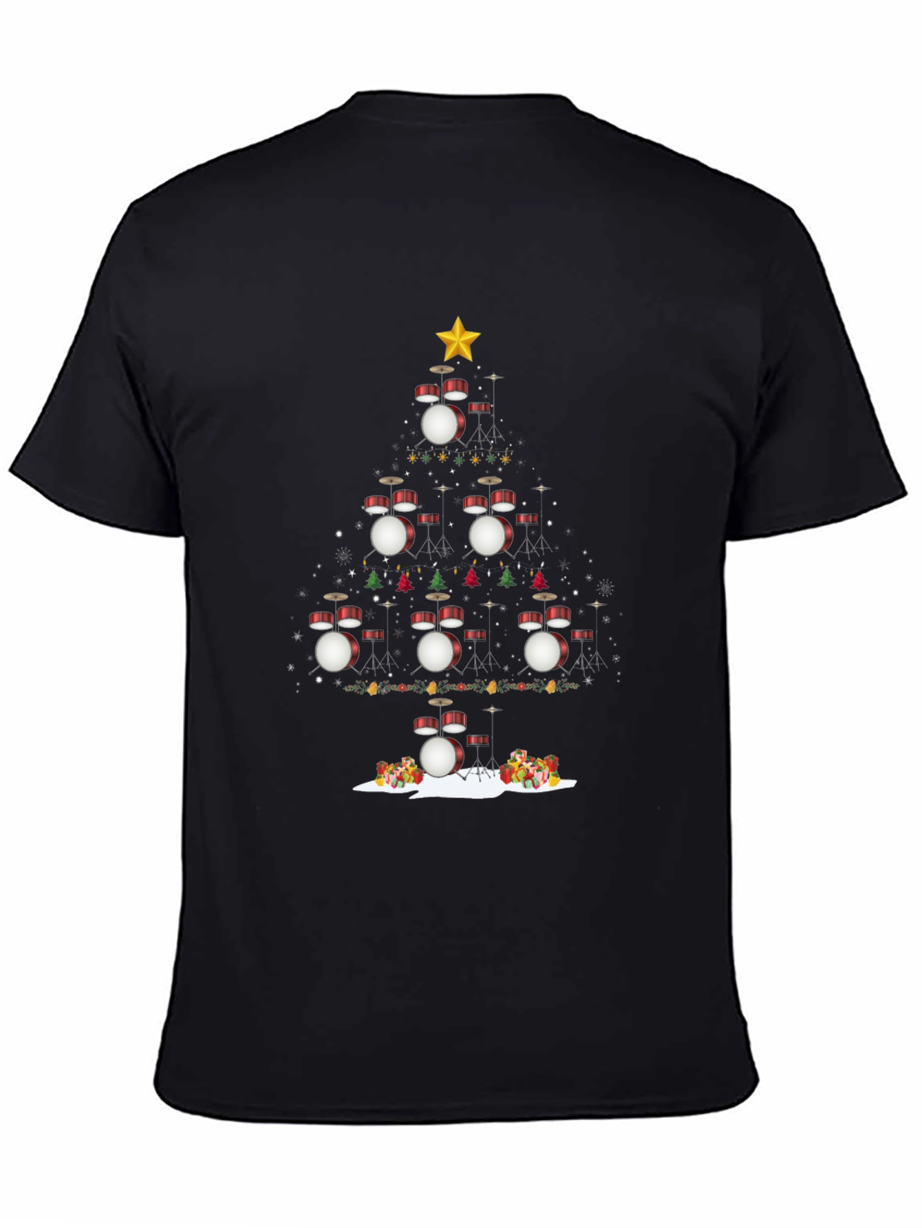 Drum Set Christmas Tree T-Shirt