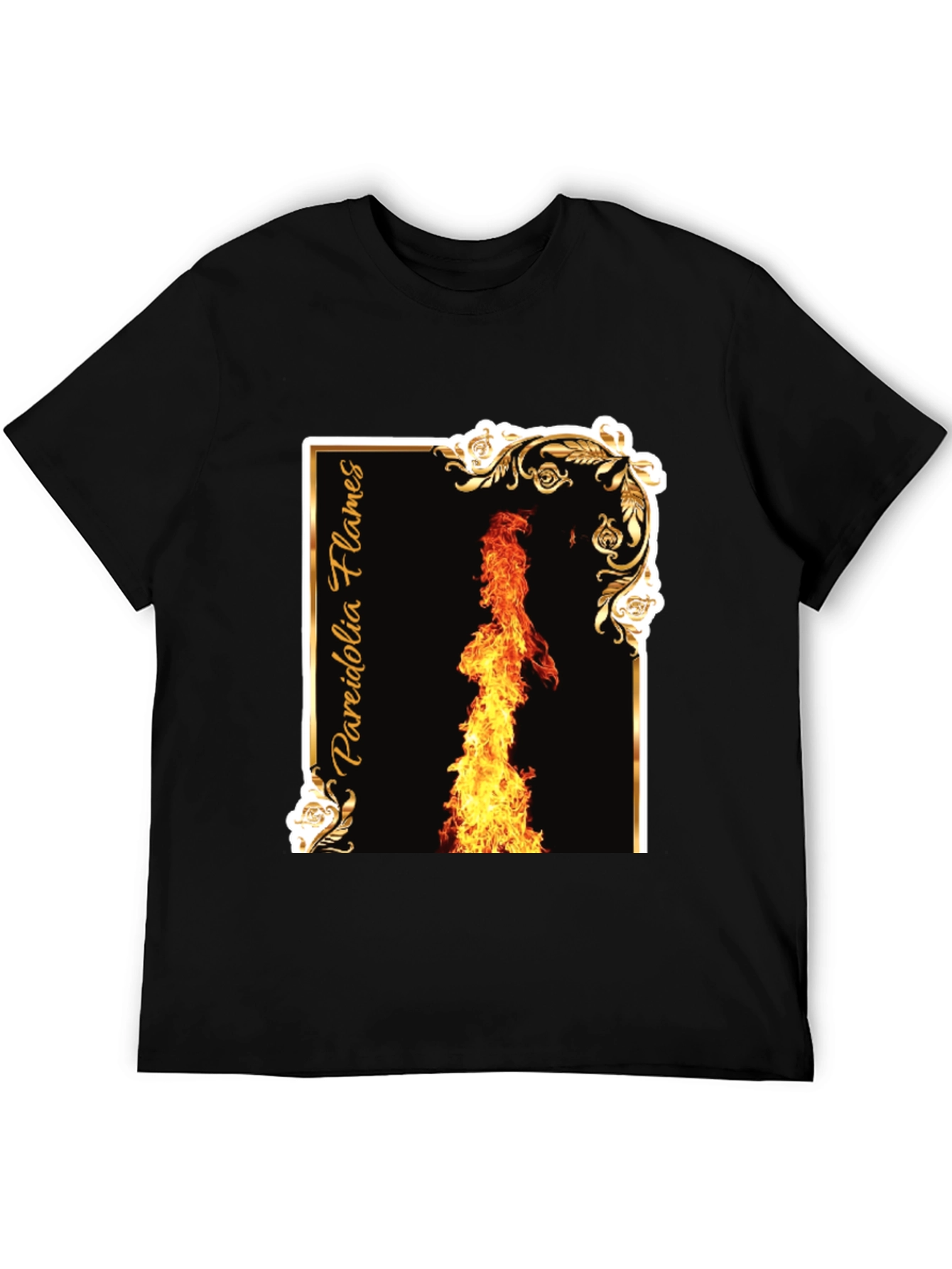 Pareidolia Flames Graphic Tee - Black