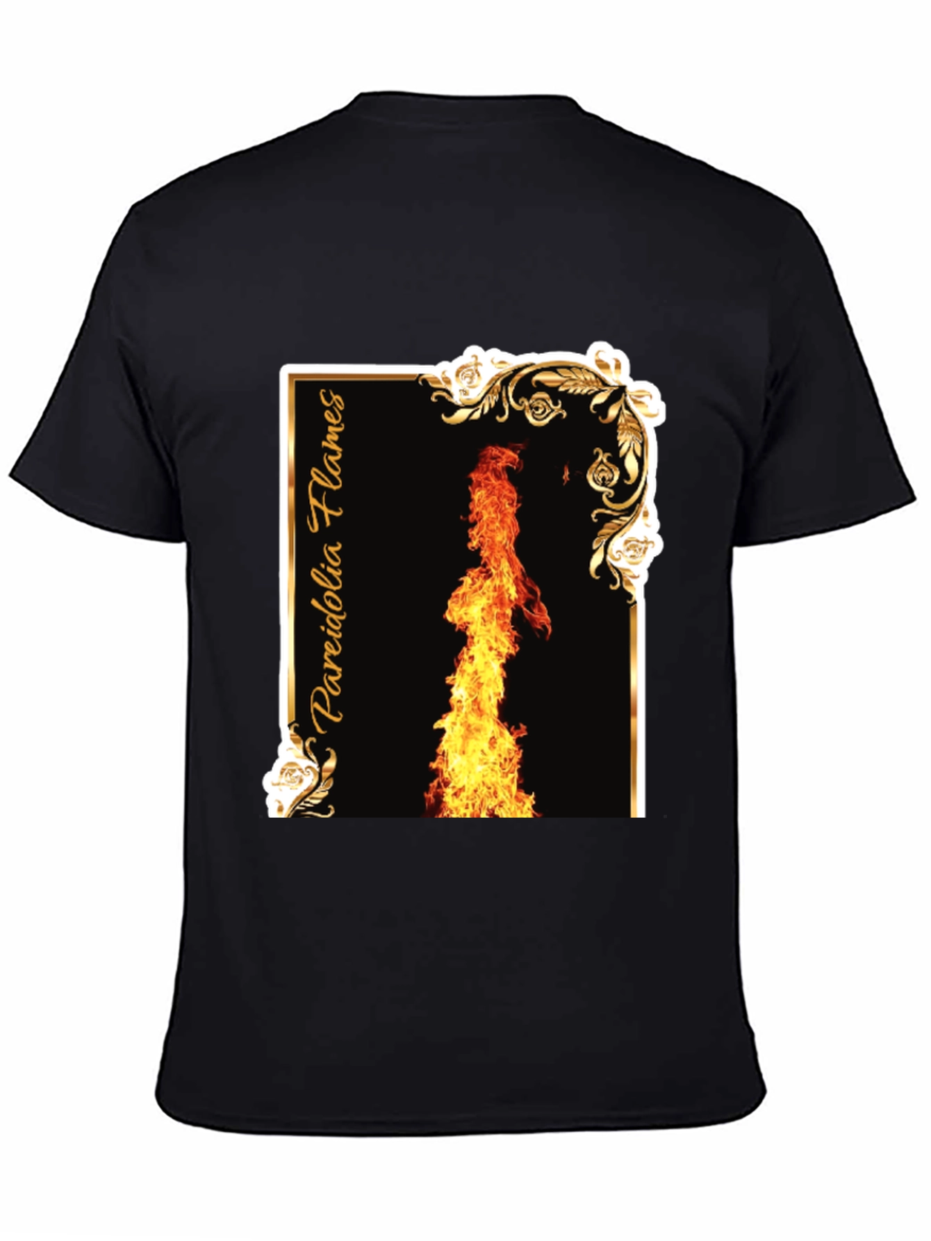 Pareidolia Flames Graphic Tee - Black