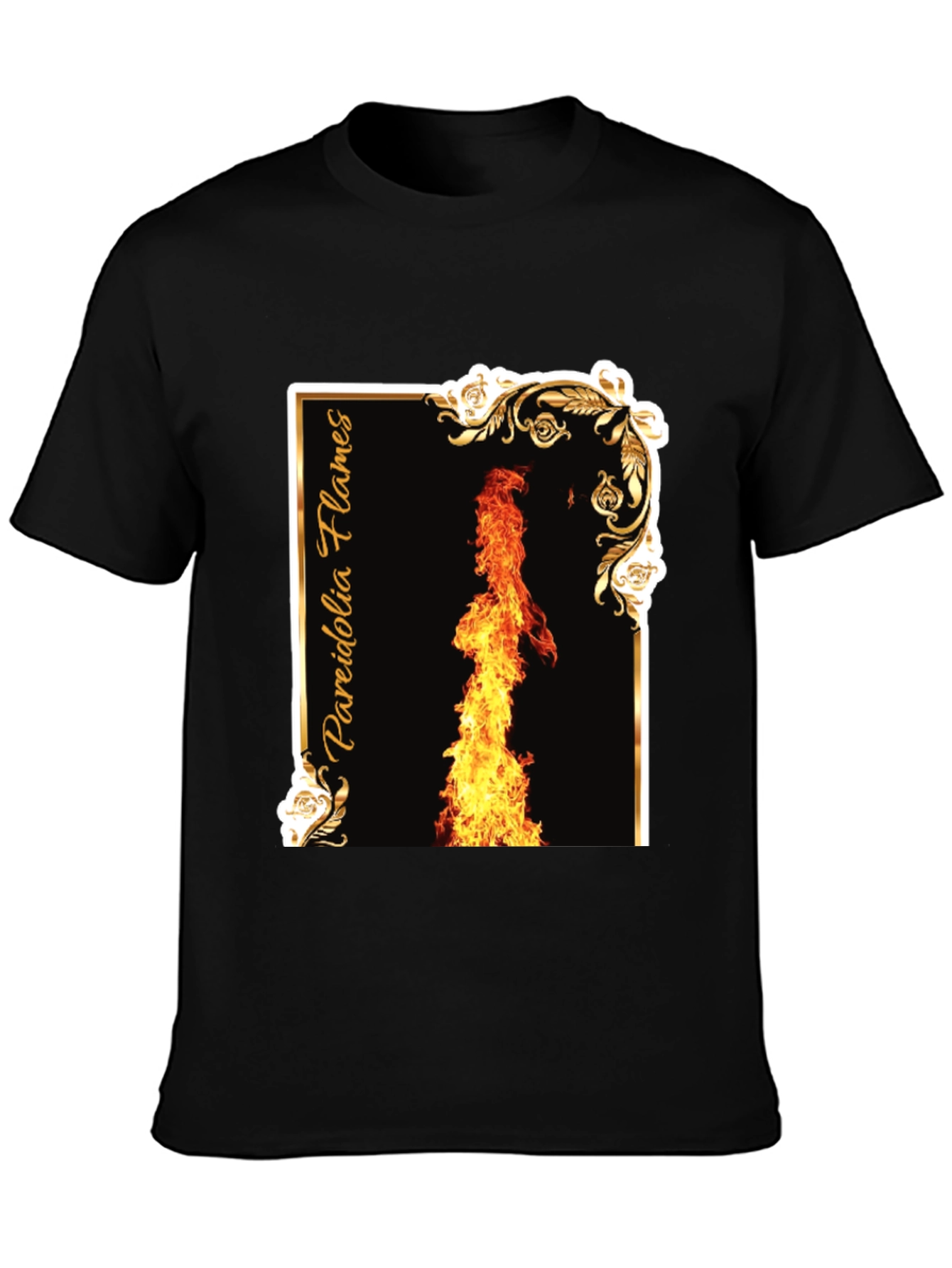 Pareidolia Flames Graphic Tee - Black