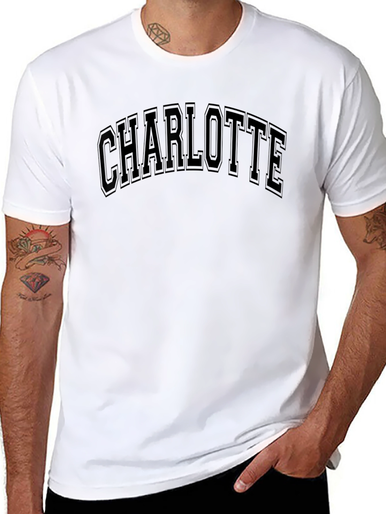 Charlotte Black Graphic Tee - Classic Style