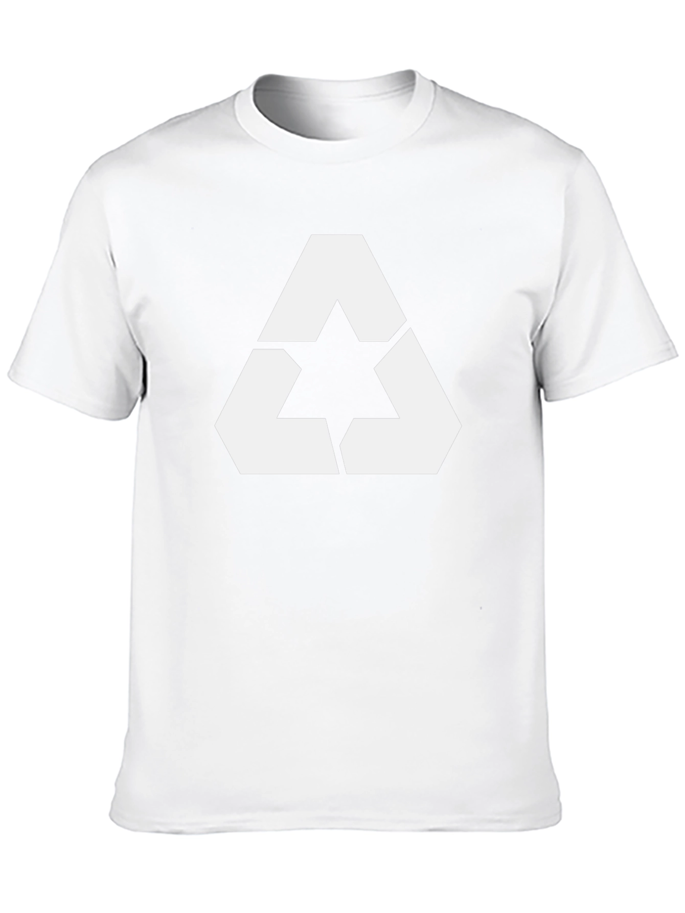 Geometric Triangle Star Graphic Tee - Black
