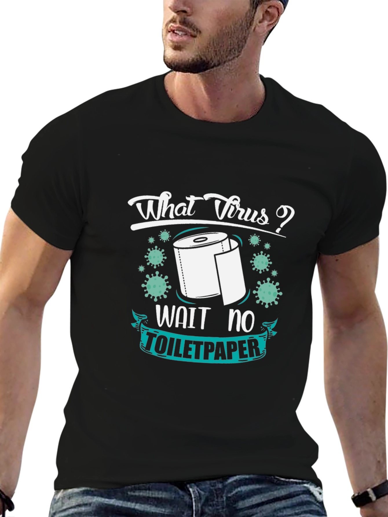 Funny Toilet Paper Virus Graphic T-Shirt