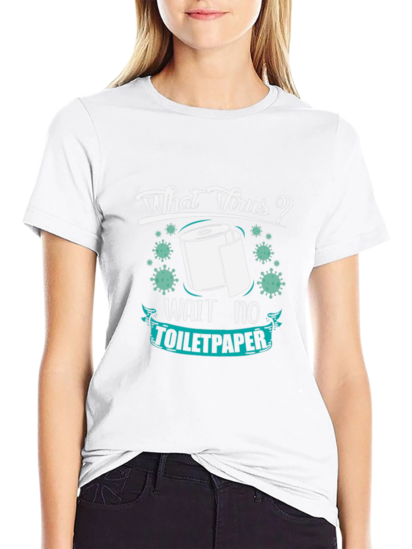 Funny Toilet Paper Virus Graphic T-Shirt