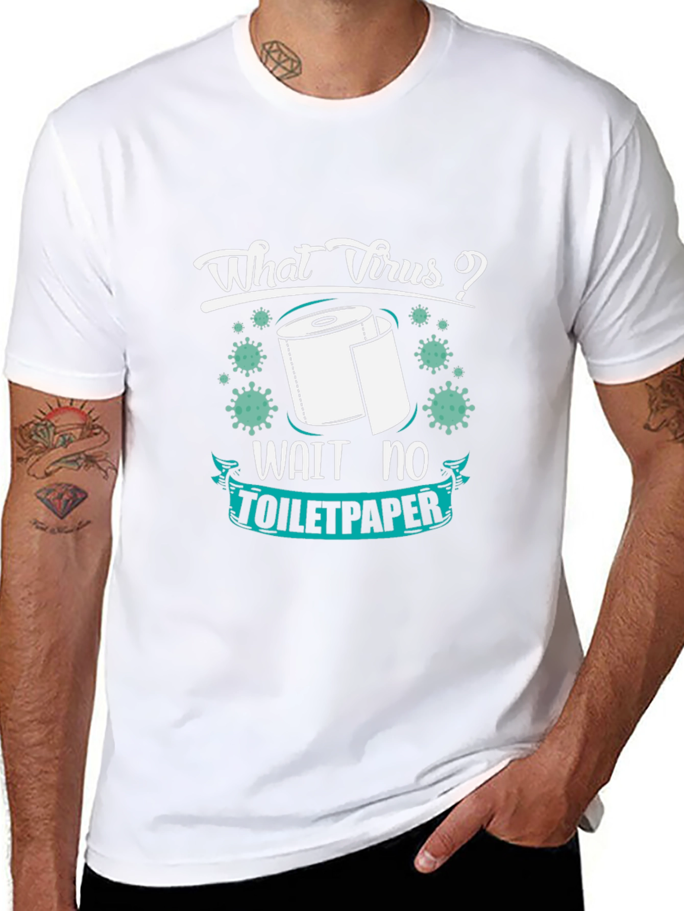Funny Toilet Paper Virus Graphic T-Shirt
