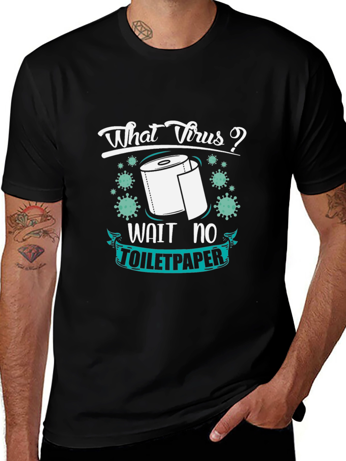 Funny Toilet Paper Virus Graphic T-Shirt