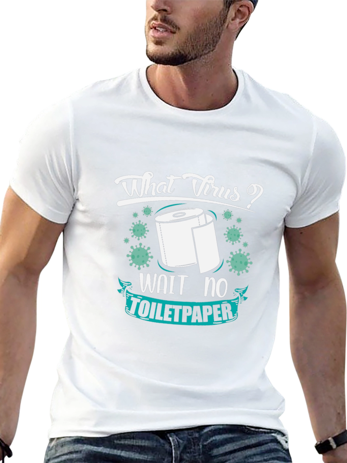 Funny Toilet Paper Virus Graphic T-Shirt