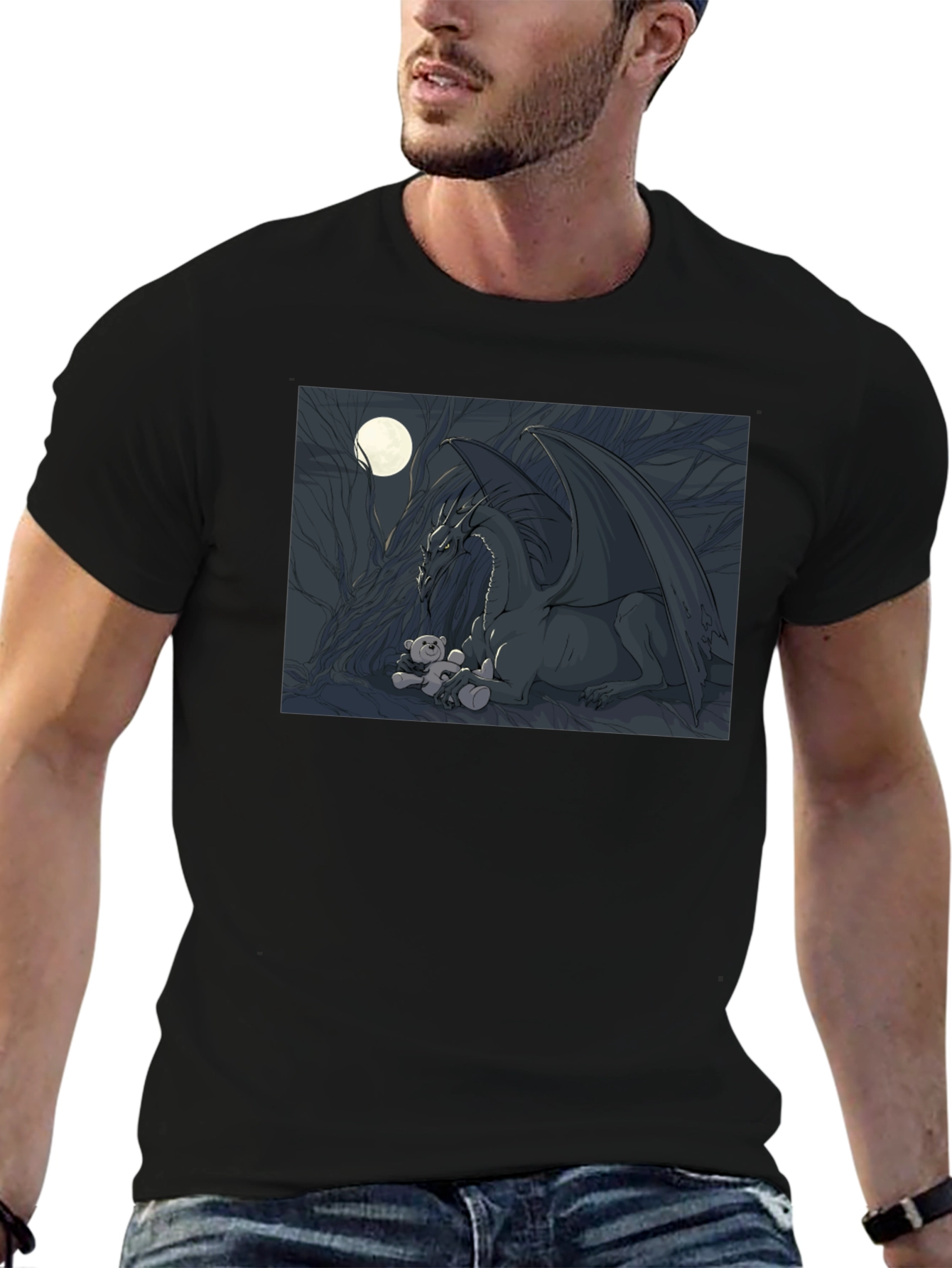 Dragon & Teddy Bear Graphic Tee