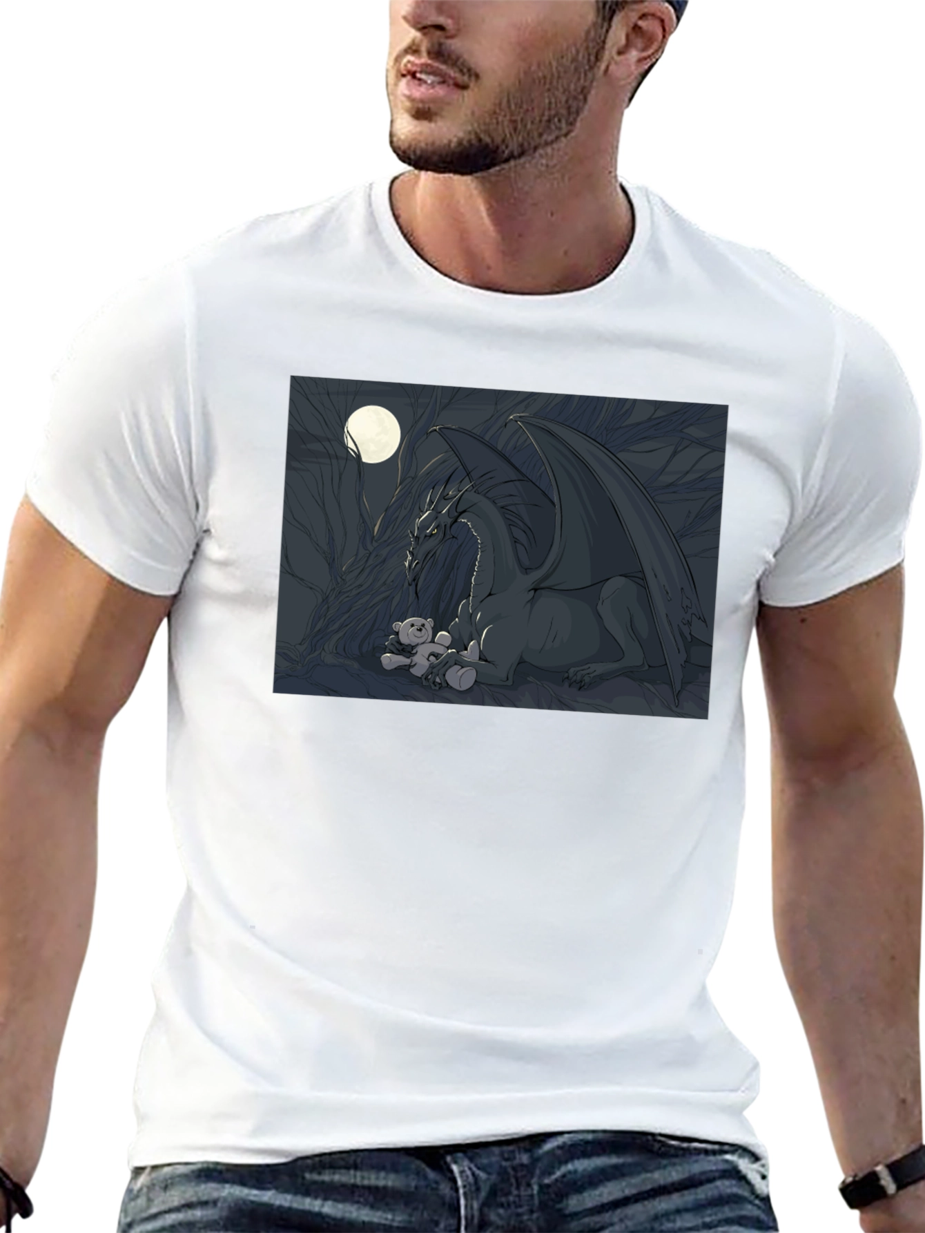 Dragon & Teddy Bear Graphic Tee