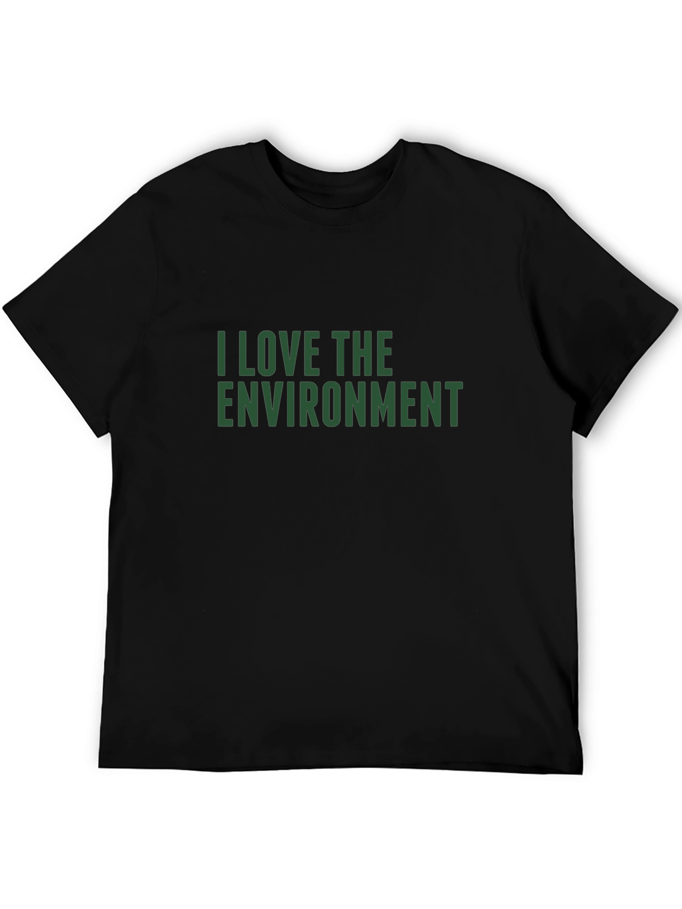 Eco-Friendly I Love the Environment Black T-Shirt