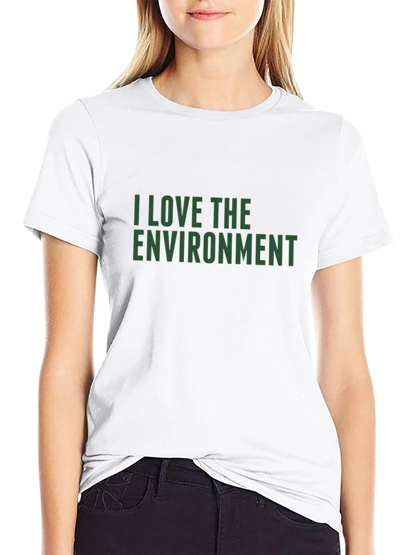 Eco-Friendly I Love the Environment Black T-Shirt