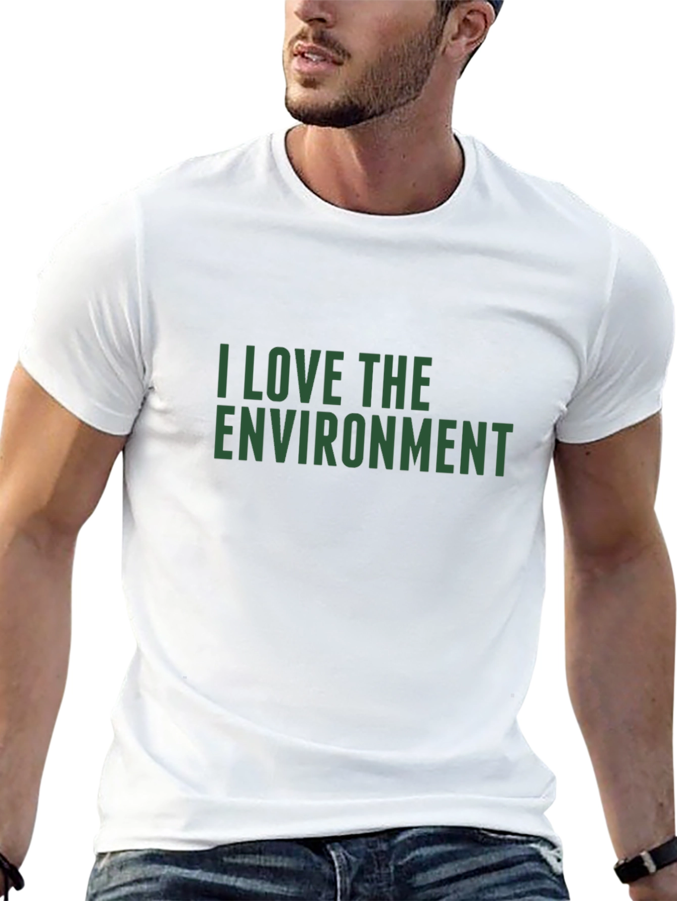 Eco-Friendly I Love the Environment Black T-Shirt