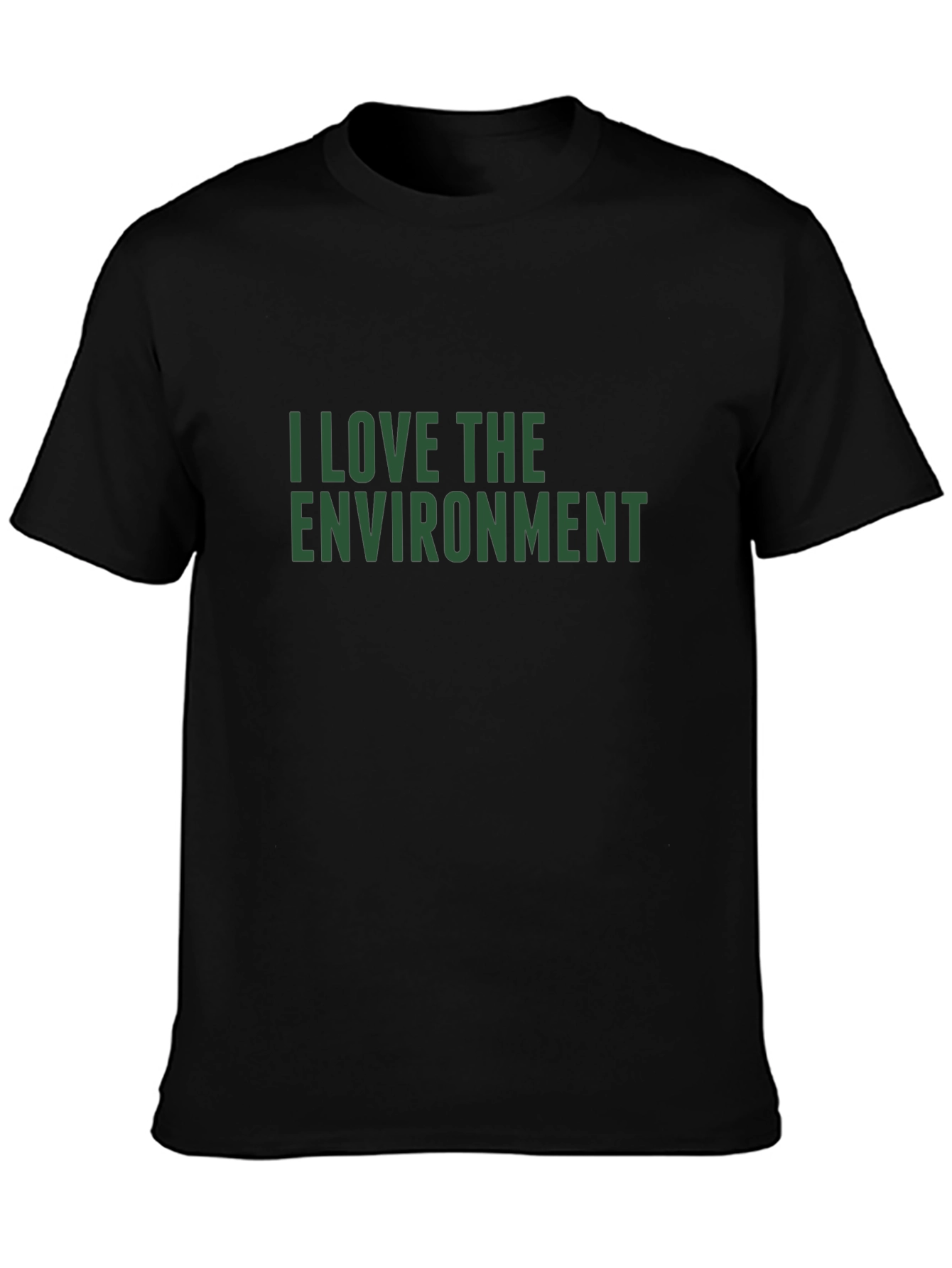 Eco-Friendly I Love the Environment Black T-Shirt