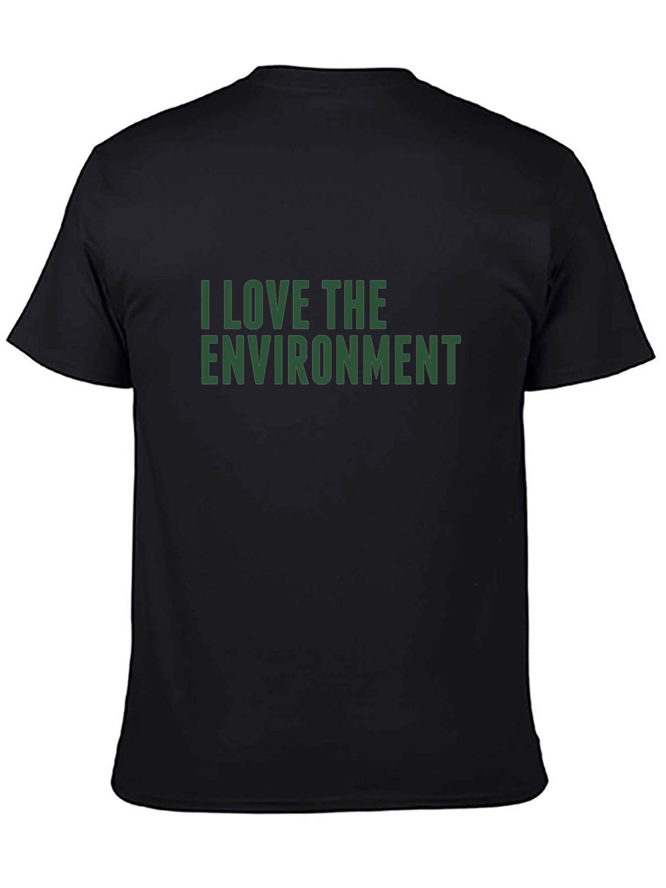 Eco-Friendly I Love the Environment Black T-Shirt