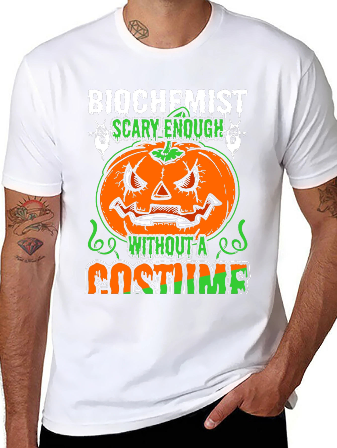 Biochemist Halloween Pumpkin Costume T-Shirt