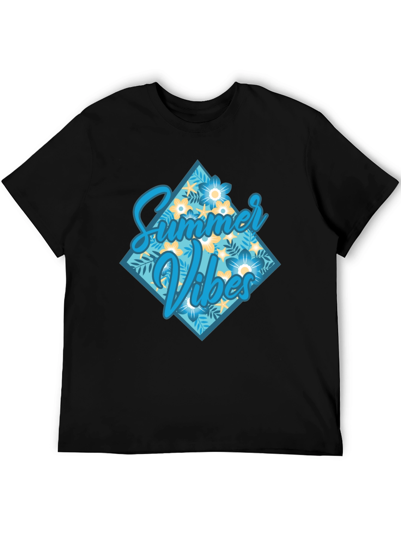 Summer Vibes Graphic Tee - Casual Black T-Shirt