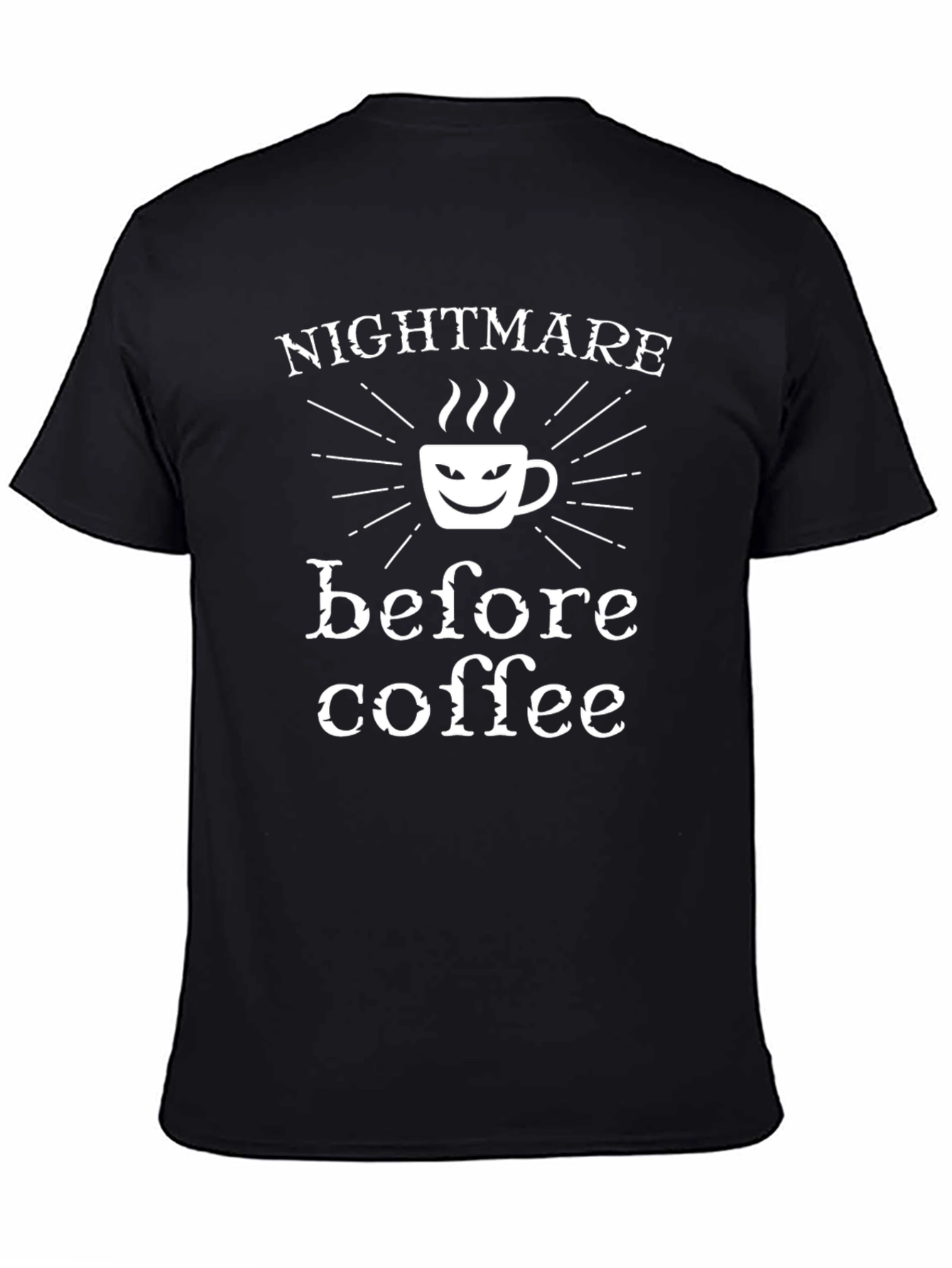 Nightmare Before Coffee Graphic Tee - Black