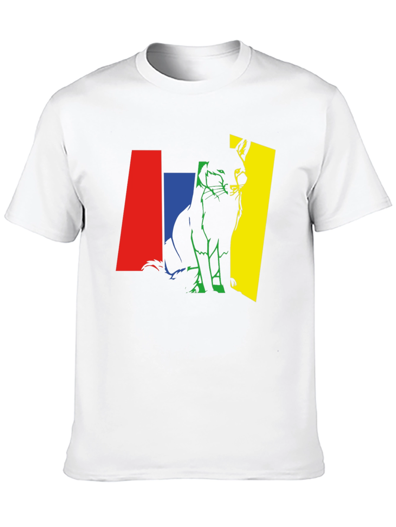 Abstract Fox Graphic Tee - Mens Black T-Shirt