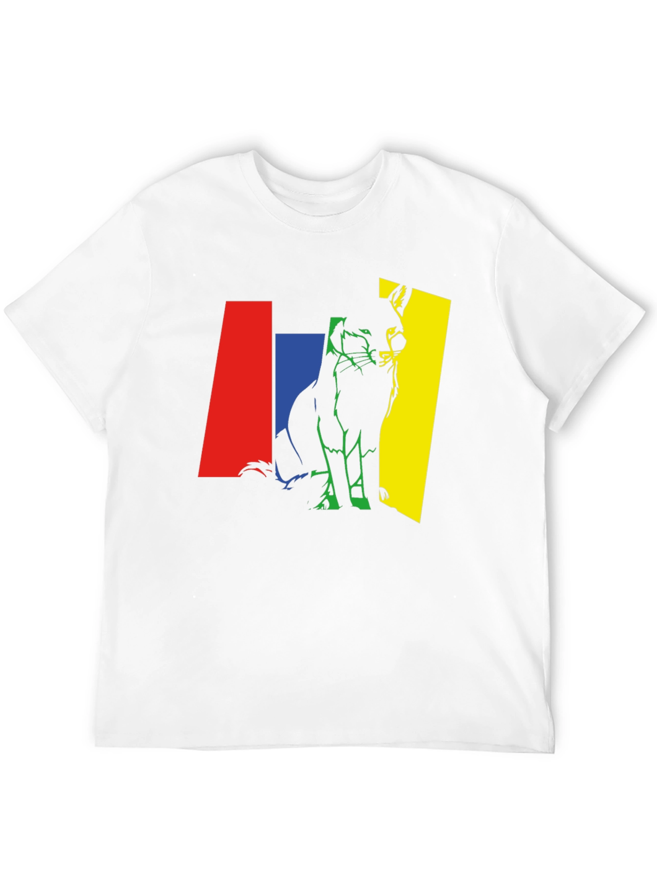 Abstract Fox Graphic Tee - Mens Black T-Shirt