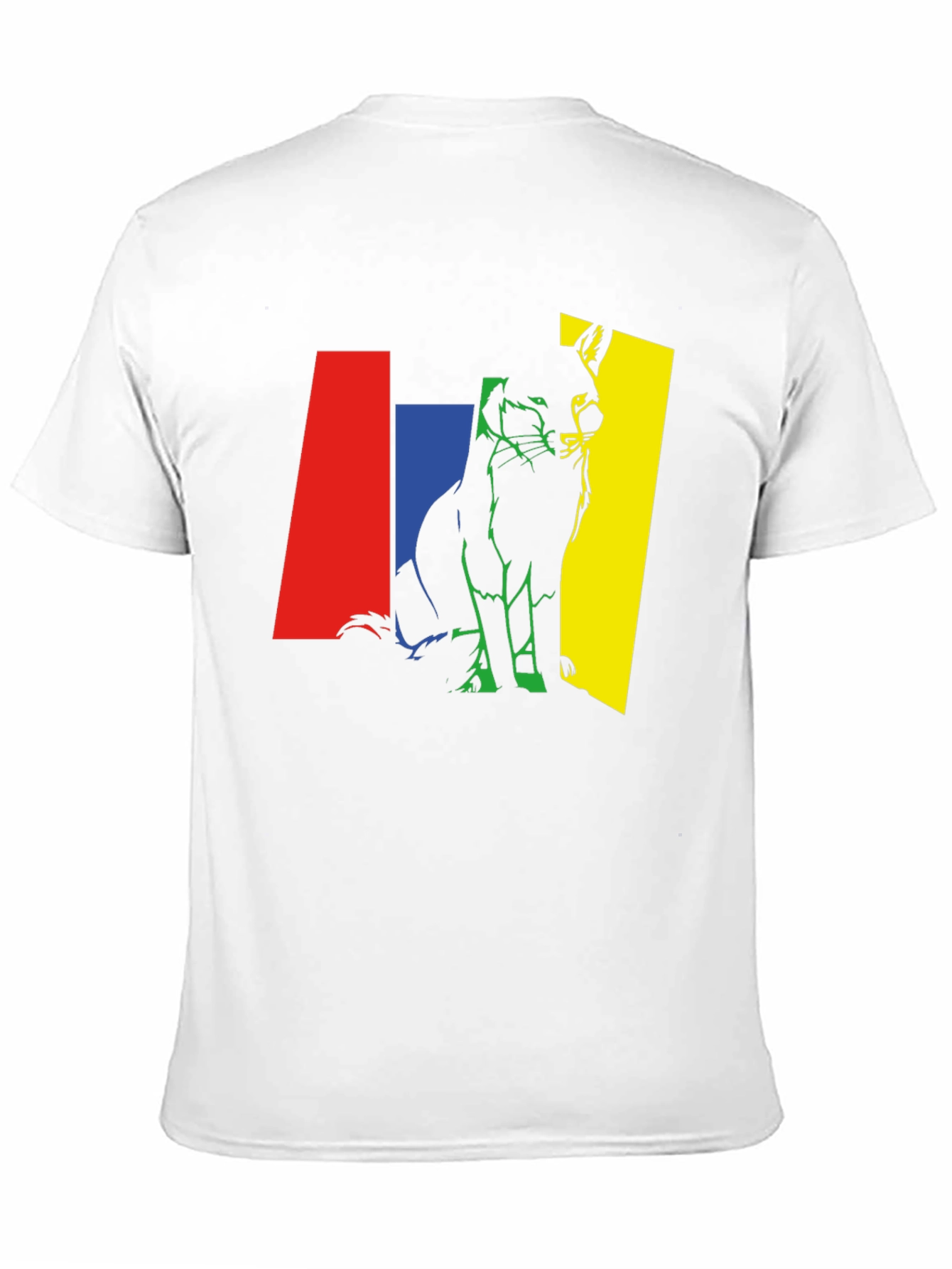 Abstract Fox Graphic Tee - Mens Black T-Shirt