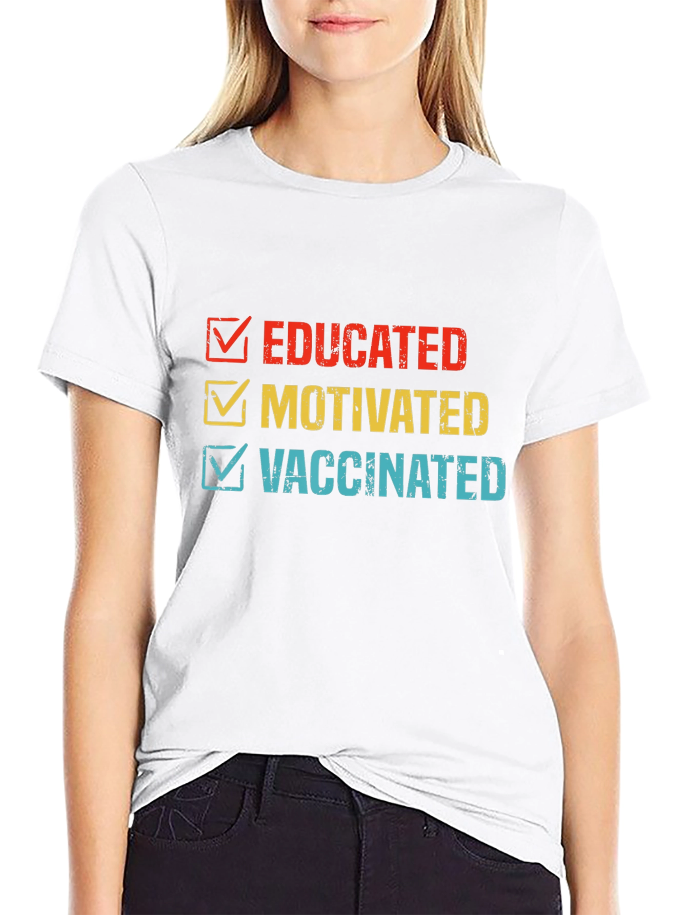 Educated Motivated Vaccinated T-Shirt