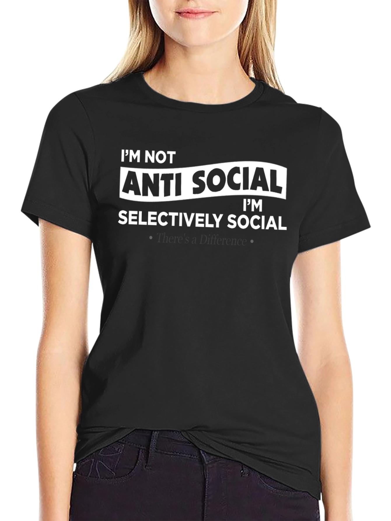 Anti Social Selectively Social Graphic T-Shirt