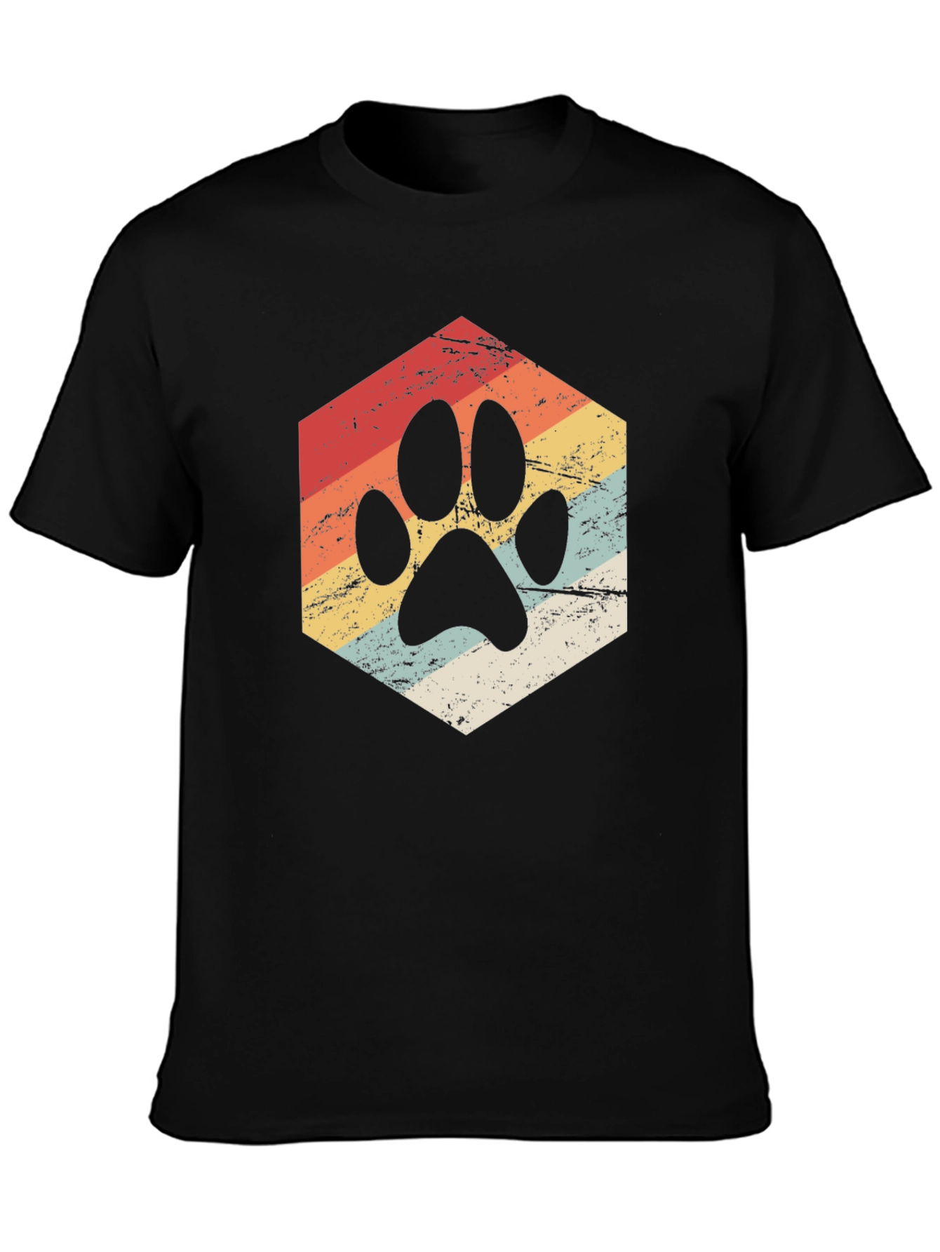 Retro Paw Print T-Shirt