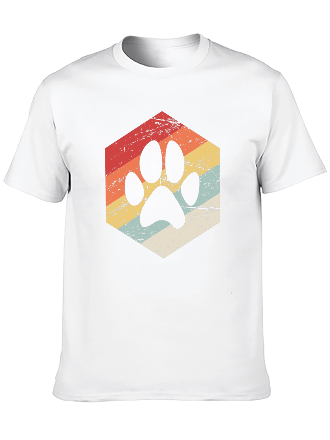 Retro Paw Print T-Shirt