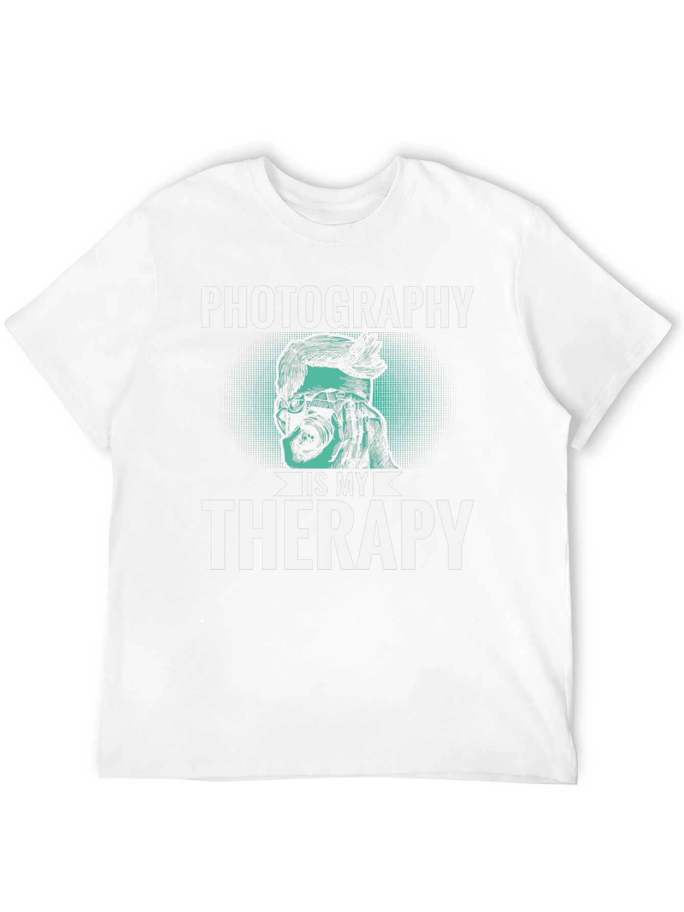 Photography is My Therapy Black T-Shirt