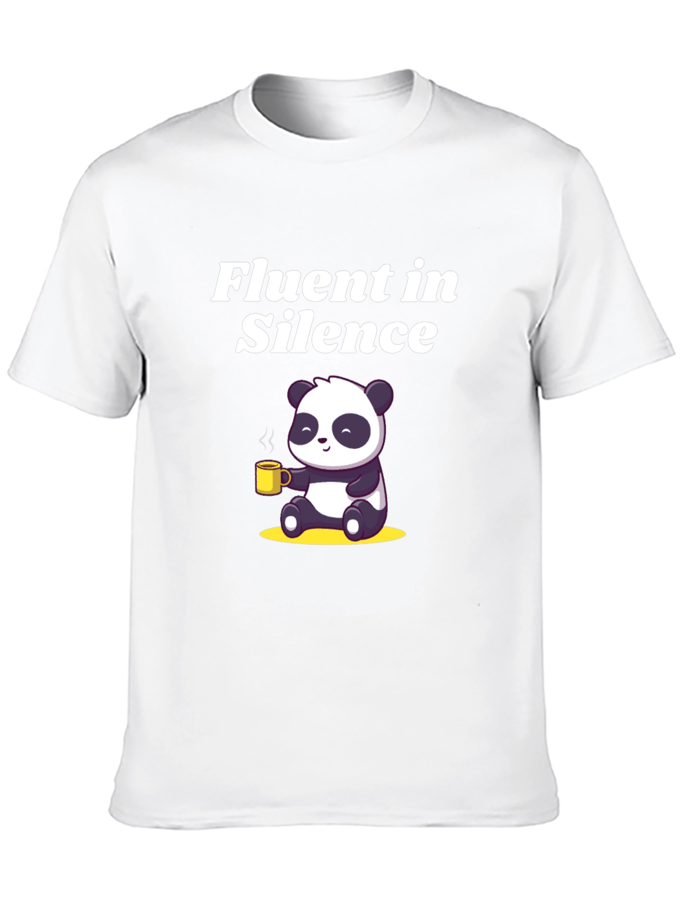 Fluent in Silence Panda T-Shirt - Coffee Lover