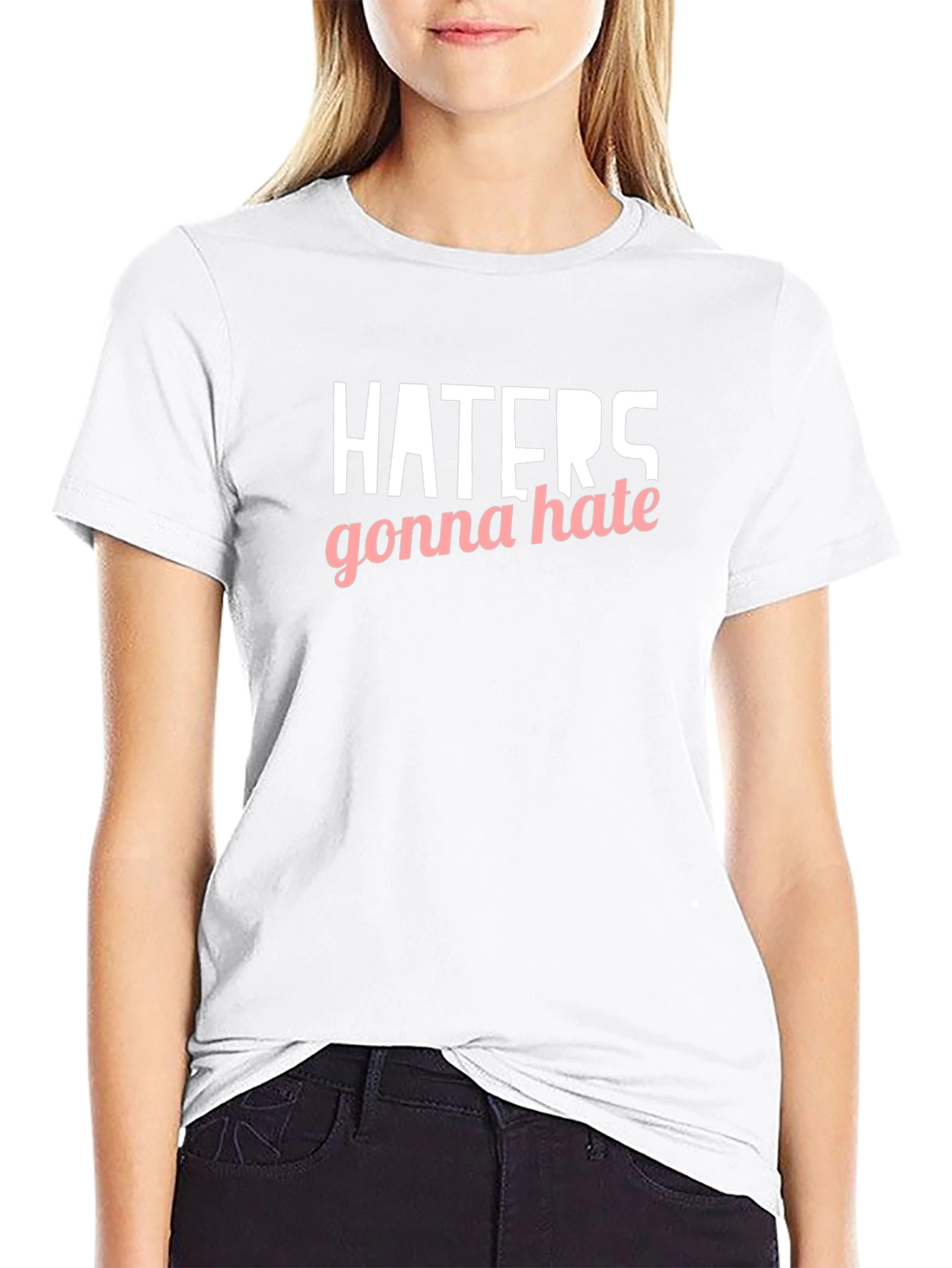 Haters Gonna Hate Graphic Tee - Black Casual Shirt