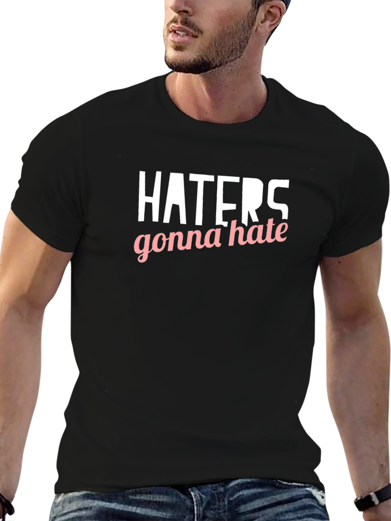 Haters Gonna Hate Graphic Tee - Black Casual Shirt