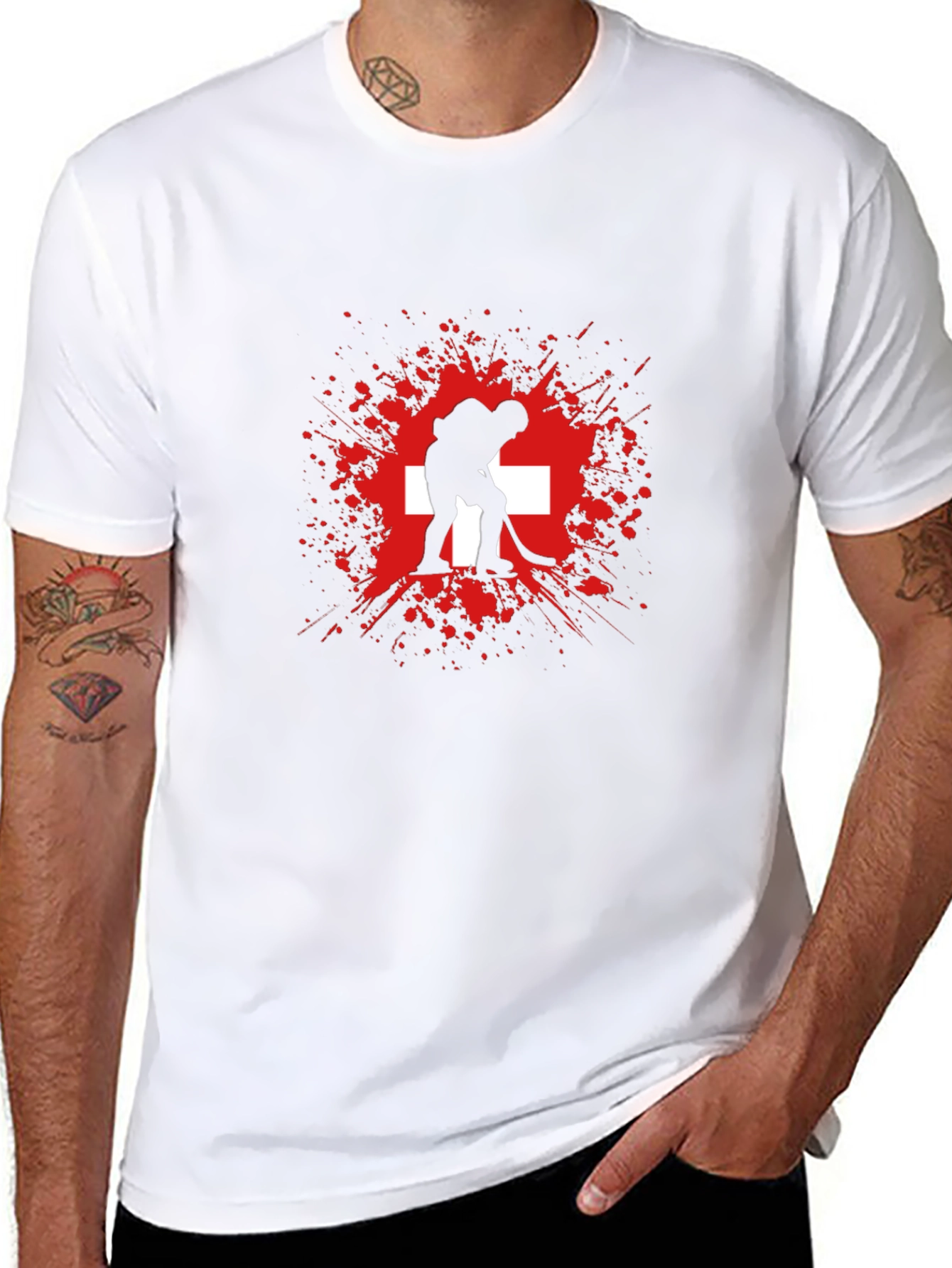 Swiss Hockey T-Shirt - Cool Sporty Design