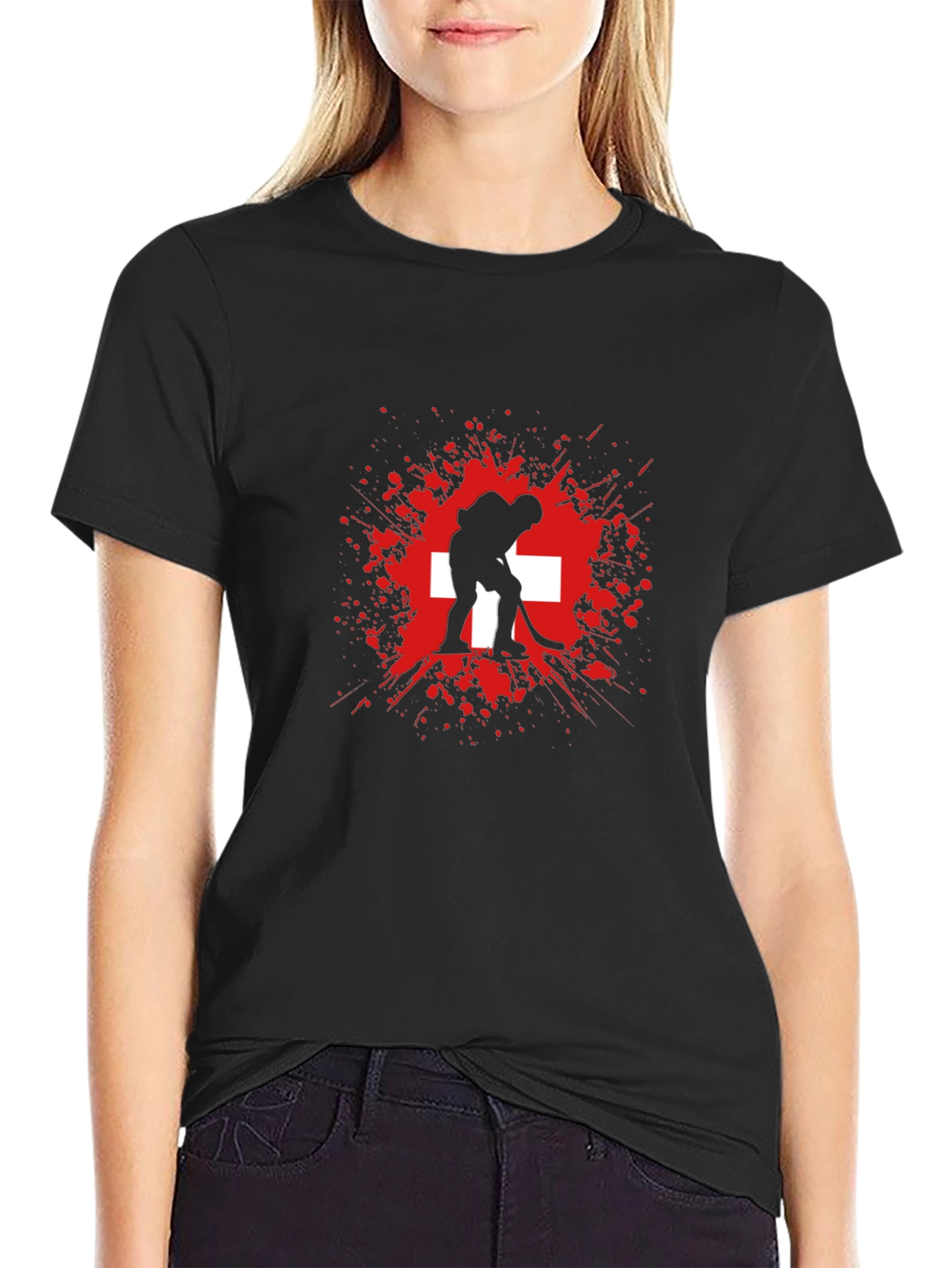 Swiss Hockey T-Shirt - Cool Sporty Design